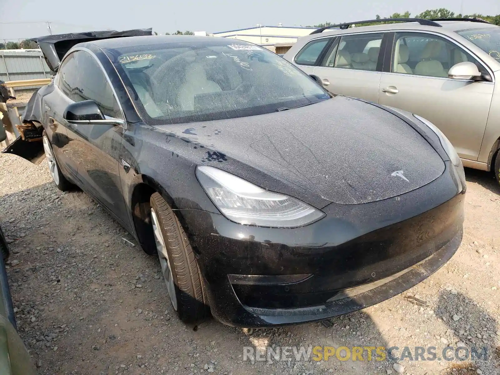 1 Photograph of a damaged car 5YJ3E1EB7KF213658 TESLA MODEL 3 2019