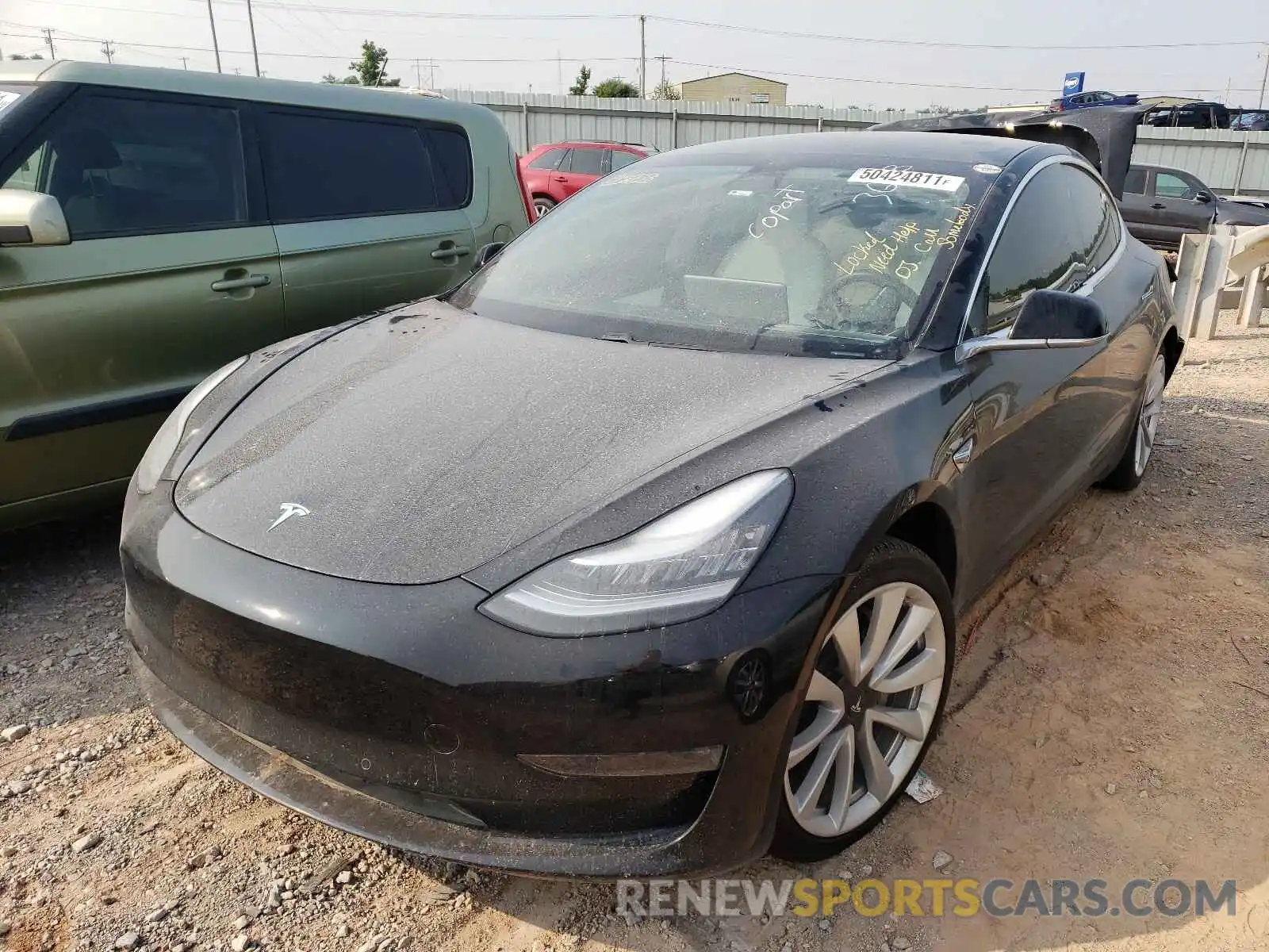 2 Photograph of a damaged car 5YJ3E1EB7KF213658 TESLA MODEL 3 2019