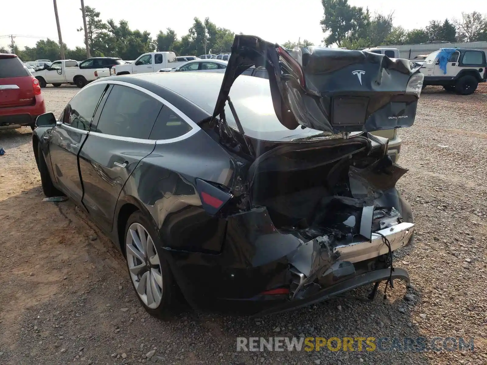 3 Photograph of a damaged car 5YJ3E1EB7KF213658 TESLA MODEL 3 2019