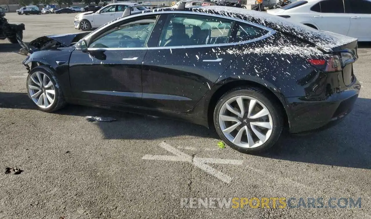 2 Photograph of a damaged car 5YJ3E1EB7KF364564 TESLA MODEL 3 2019