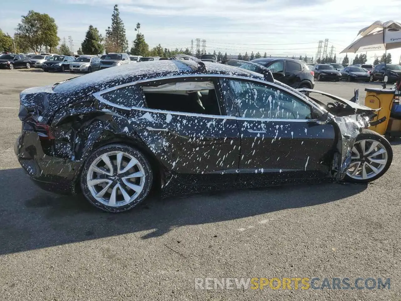 3 Photograph of a damaged car 5YJ3E1EB7KF364564 TESLA MODEL 3 2019