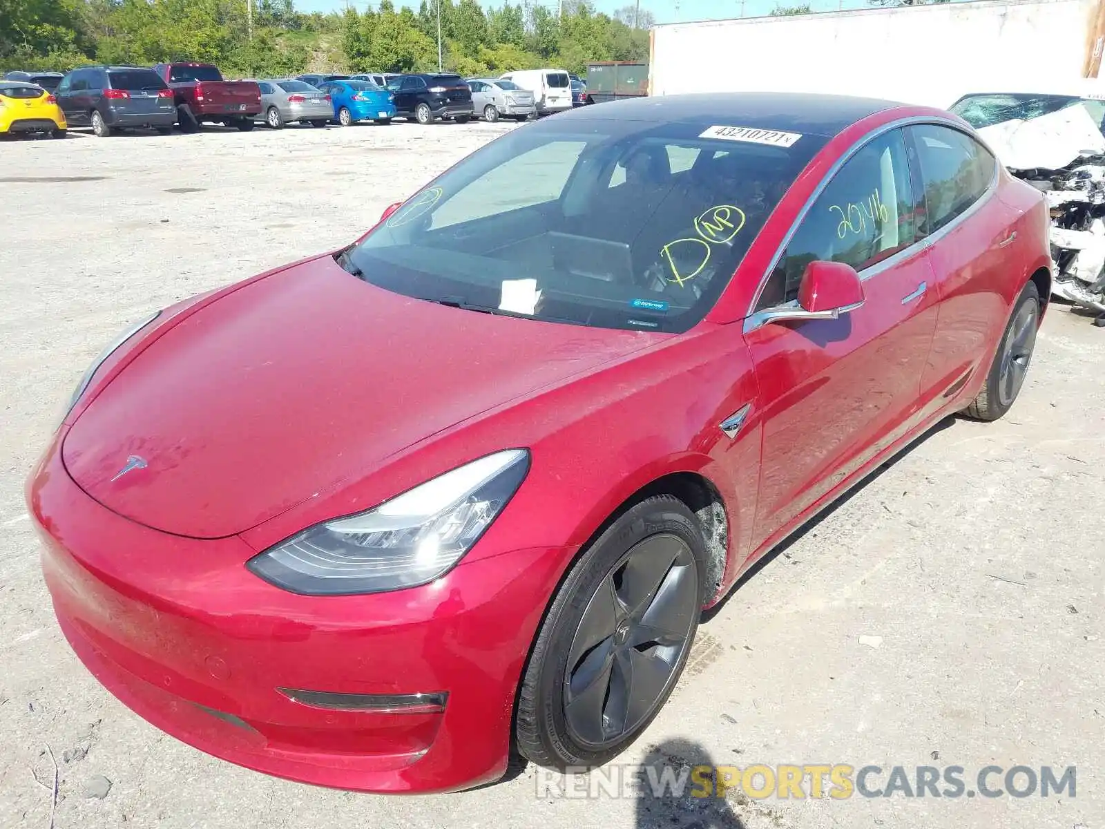 2 Photograph of a damaged car 5YJ3E1EB7KF387259 TESLA MODEL 3 2019