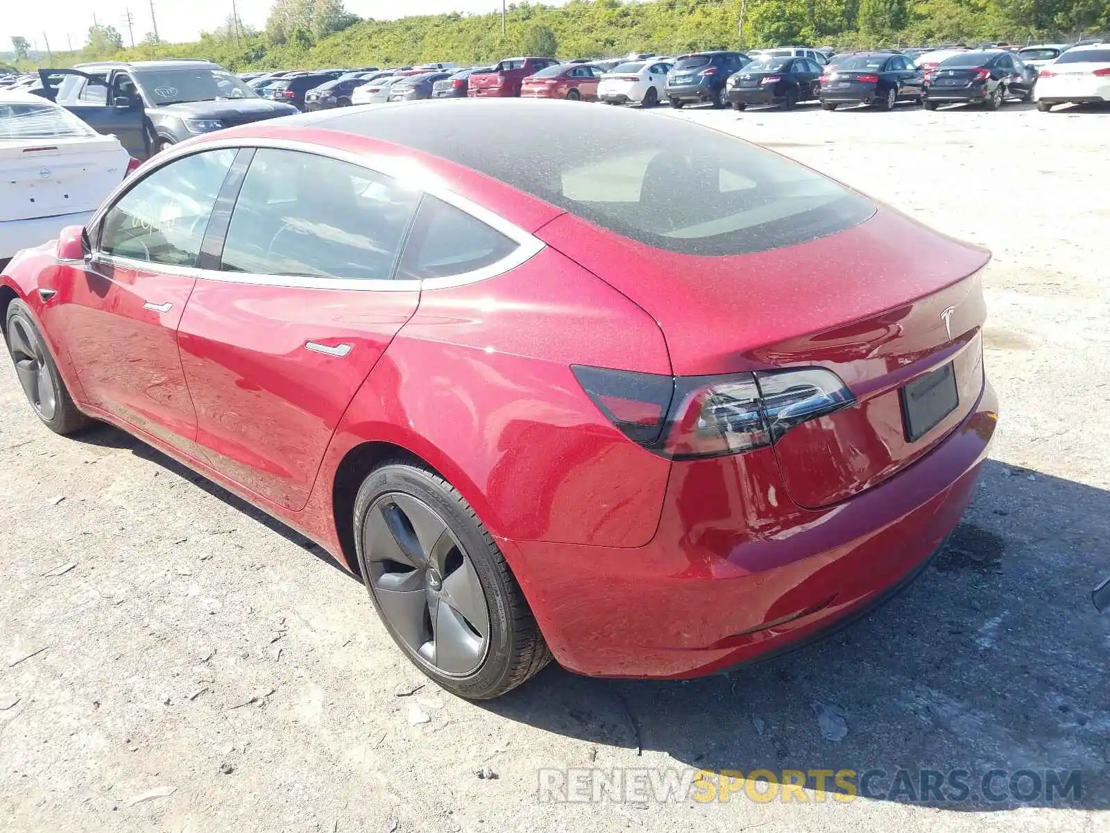 3 Photograph of a damaged car 5YJ3E1EB7KF387259 TESLA MODEL 3 2019