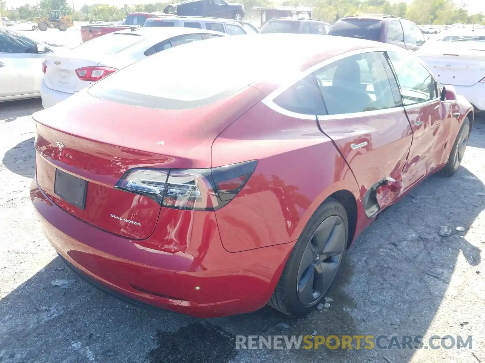 4 Photograph of a damaged car 5YJ3E1EB7KF387259 TESLA MODEL 3 2019