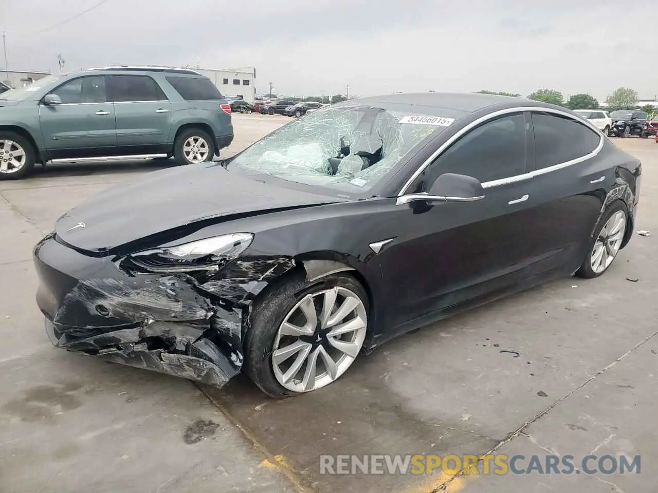 1 Photograph of a damaged car 5YJ3E1EB7KF388928 TESLA MODEL 3 2019
