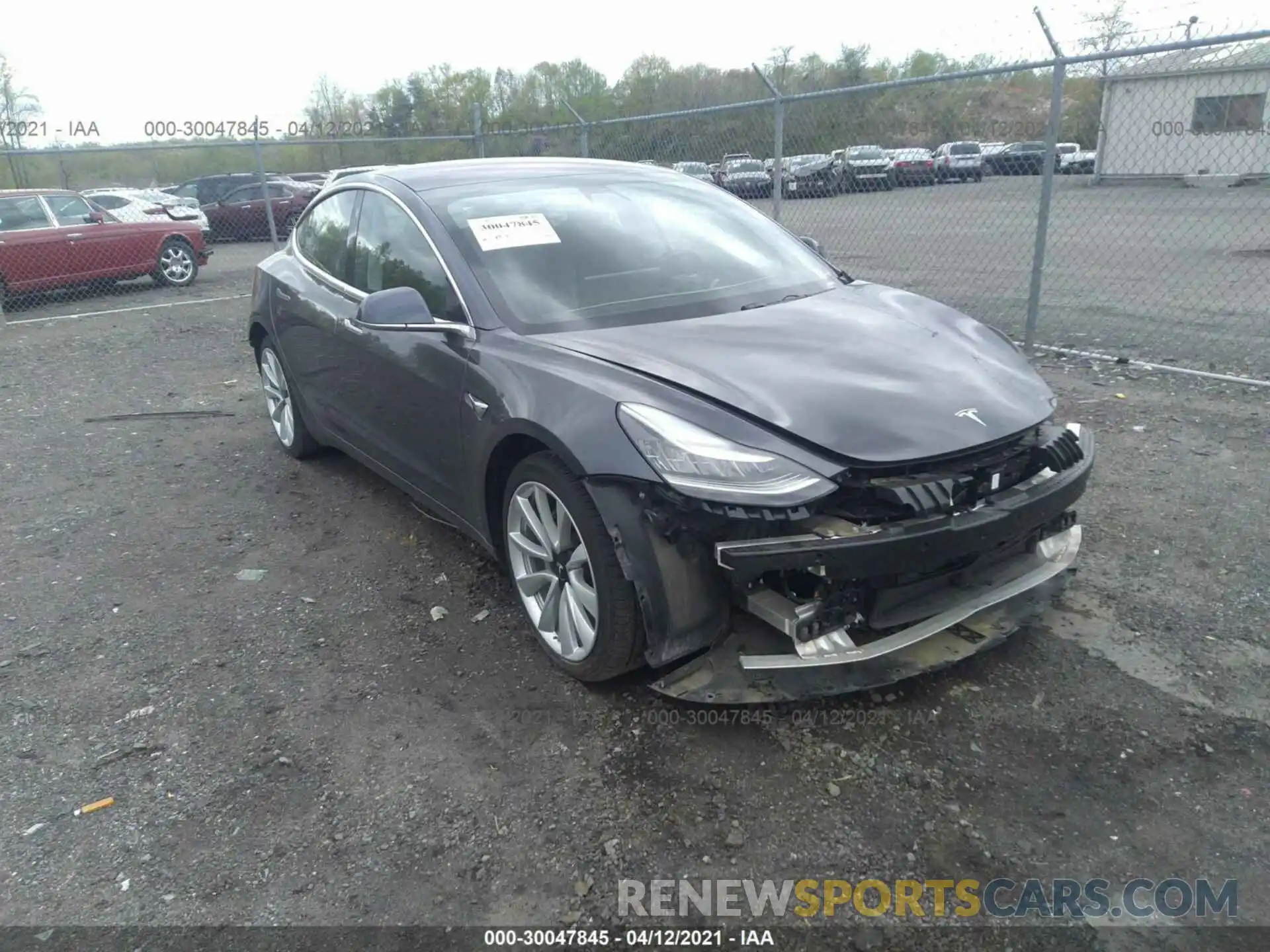 1 Photograph of a damaged car 5YJ3E1EB7KF389075 TESLA MODEL 3 2019