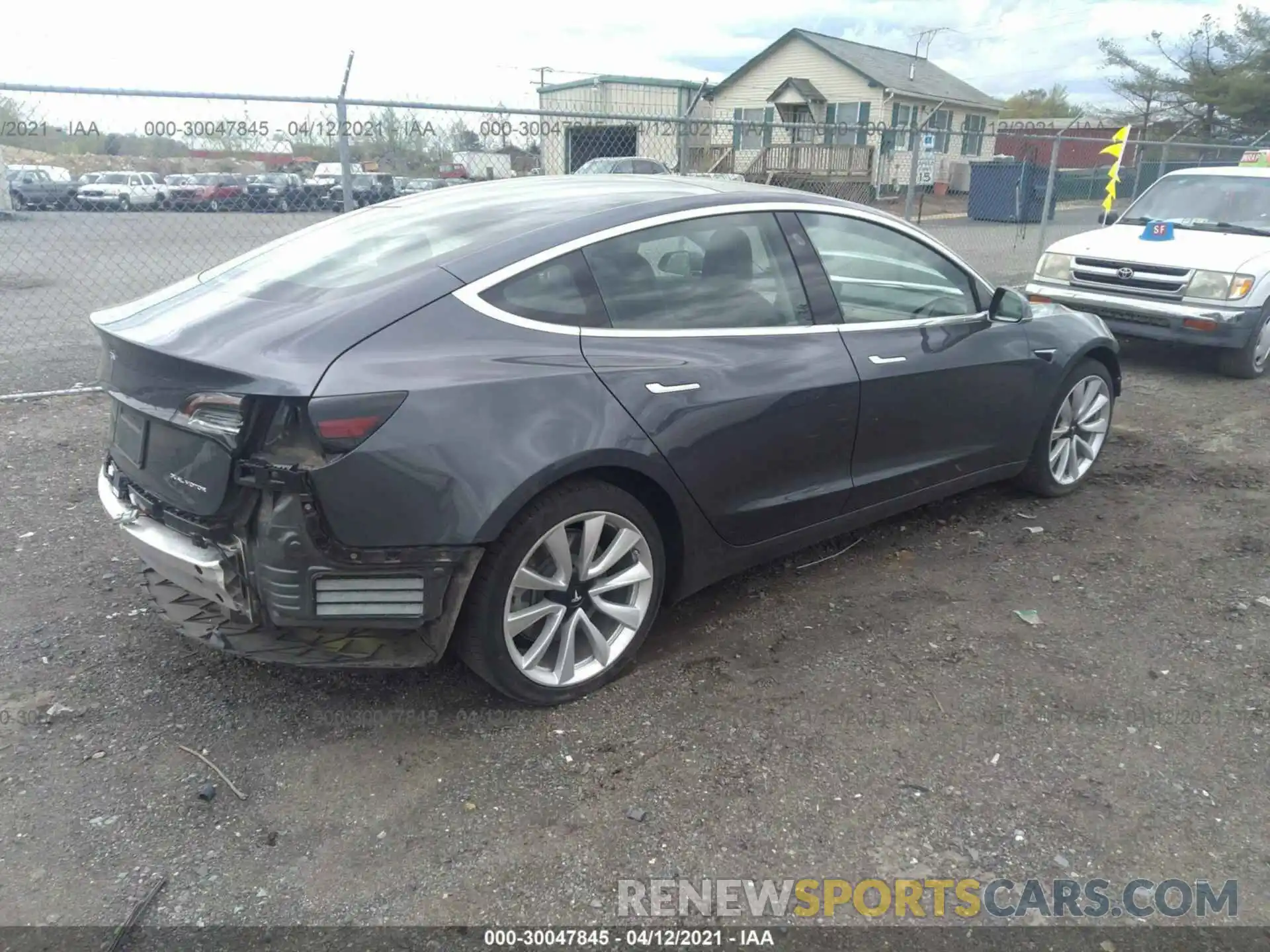 4 Photograph of a damaged car 5YJ3E1EB7KF389075 TESLA MODEL 3 2019