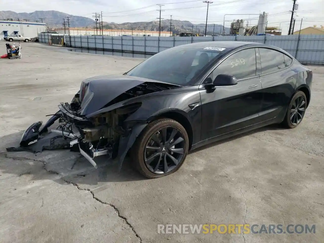 2 Photograph of a damaged car 5YJ3E1EB7KF390601 TESLA MODEL 3 2019