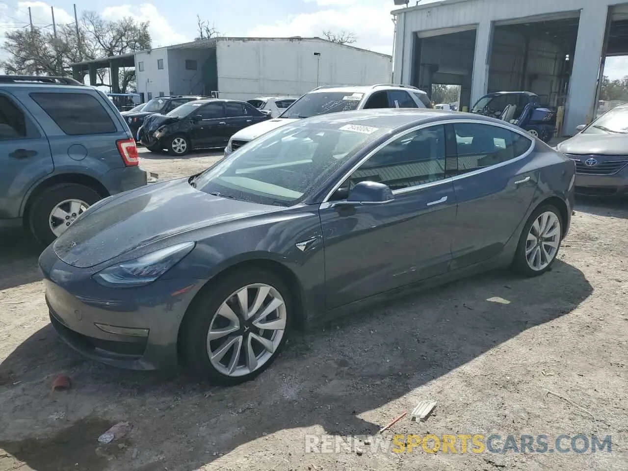 1 Photograph of a damaged car 5YJ3E1EB7KF406571 TESLA MODEL 3 2019