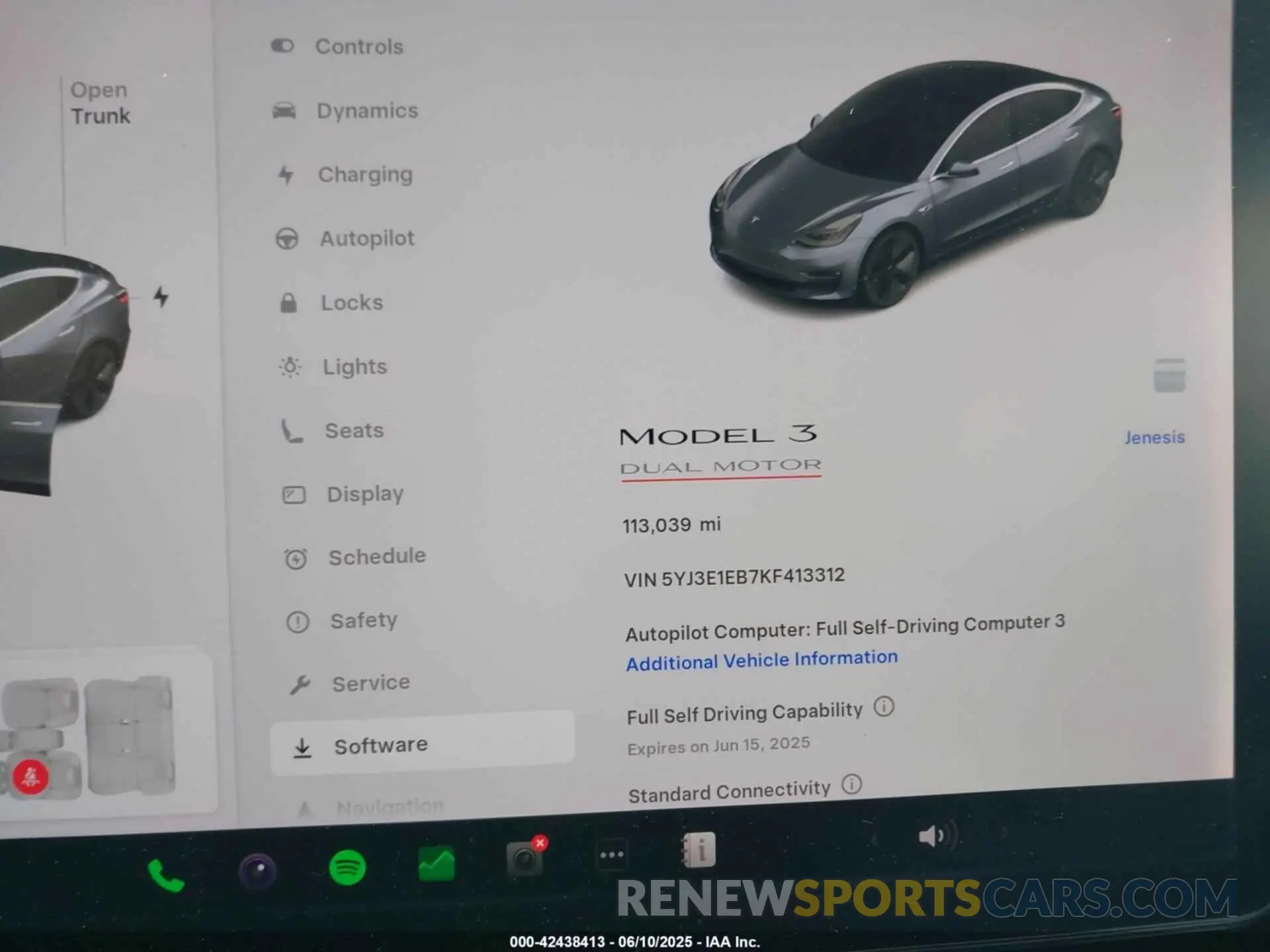 7 Photograph of a damaged car 5YJ3E1EB7KF413312 TESLA MODEL 3 2019