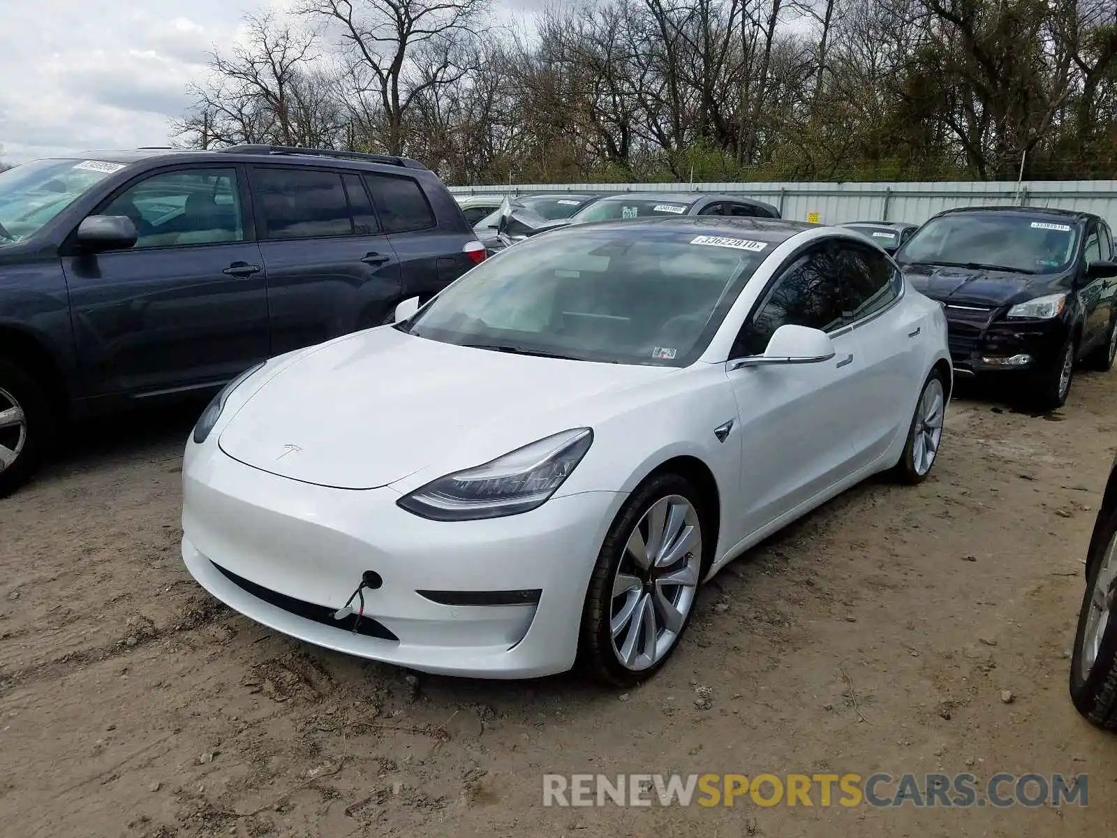 2 Photograph of a damaged car 5YJ3E1EB7KF427422 TESLA MODEL 3 2019