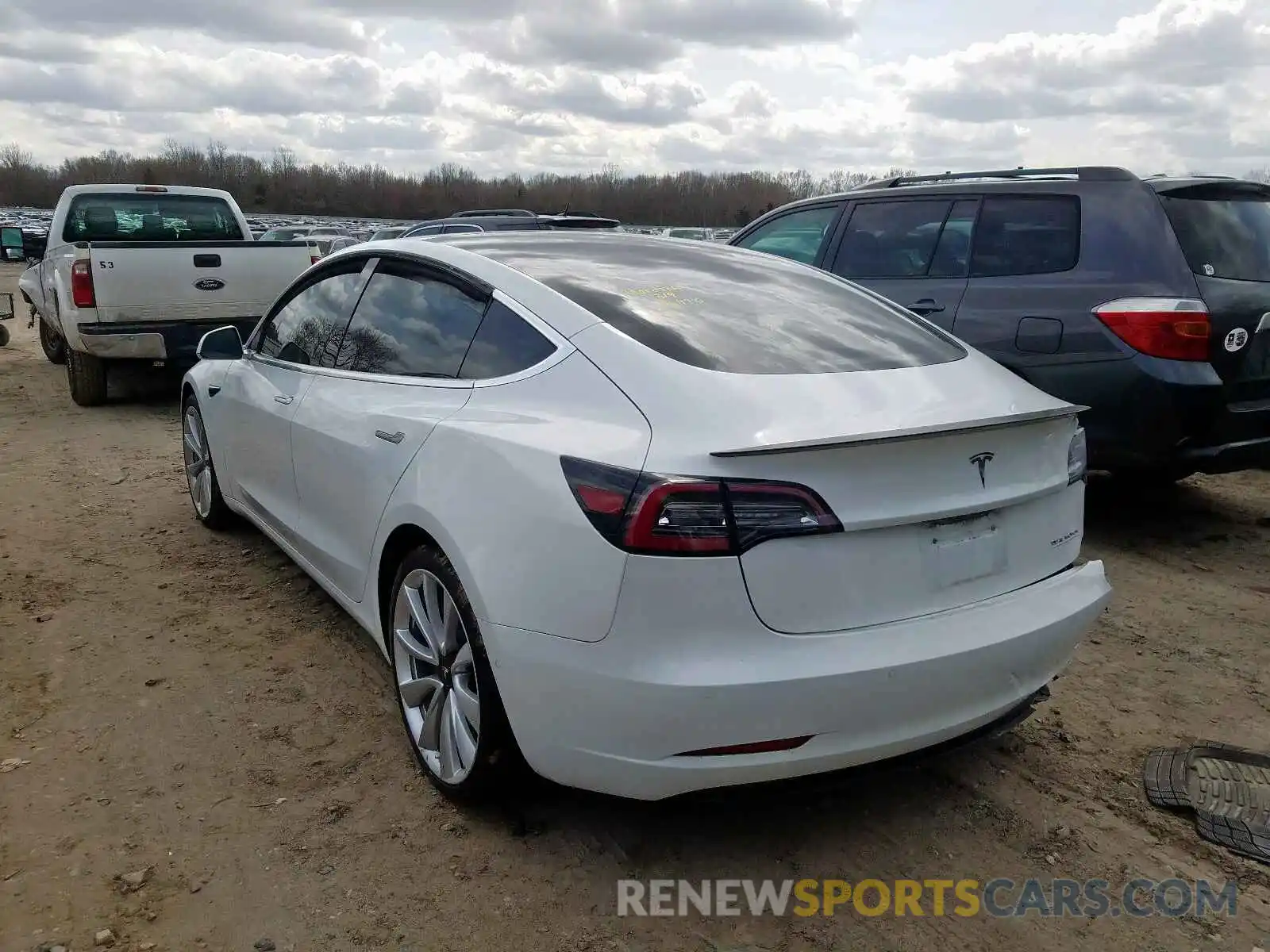 3 Photograph of a damaged car 5YJ3E1EB7KF427422 TESLA MODEL 3 2019