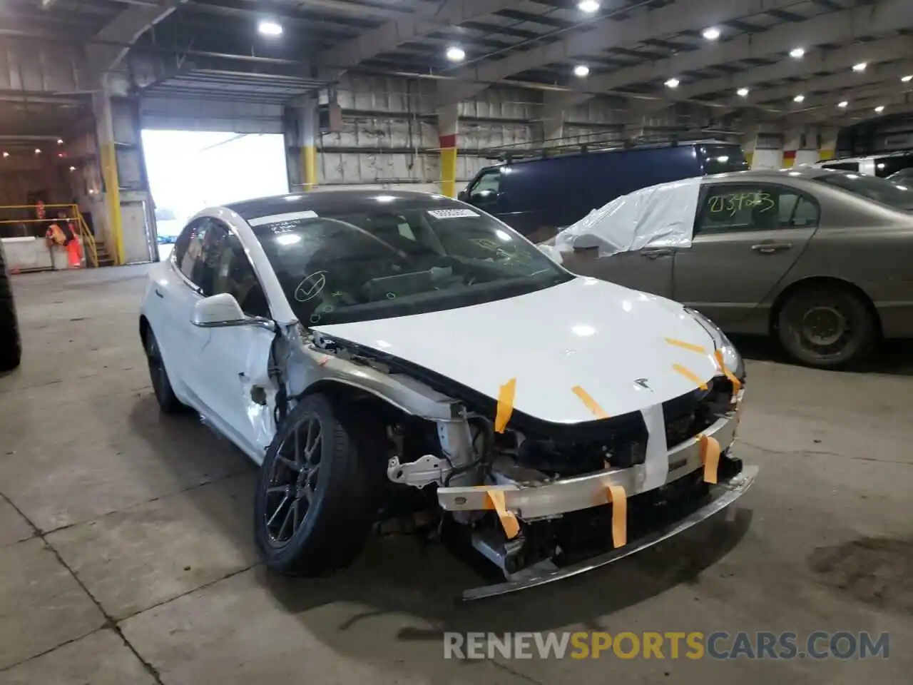 1 Photograph of a damaged car 5YJ3E1EB7KF433415 TESLA MODEL 3 2019