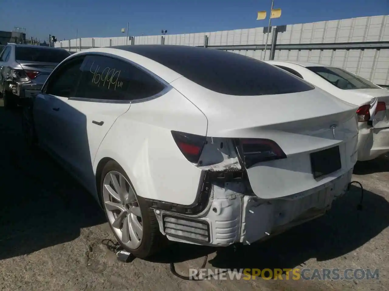 3 Photograph of a damaged car 5YJ3E1EB7KF434161 TESLA MODEL 3 2019