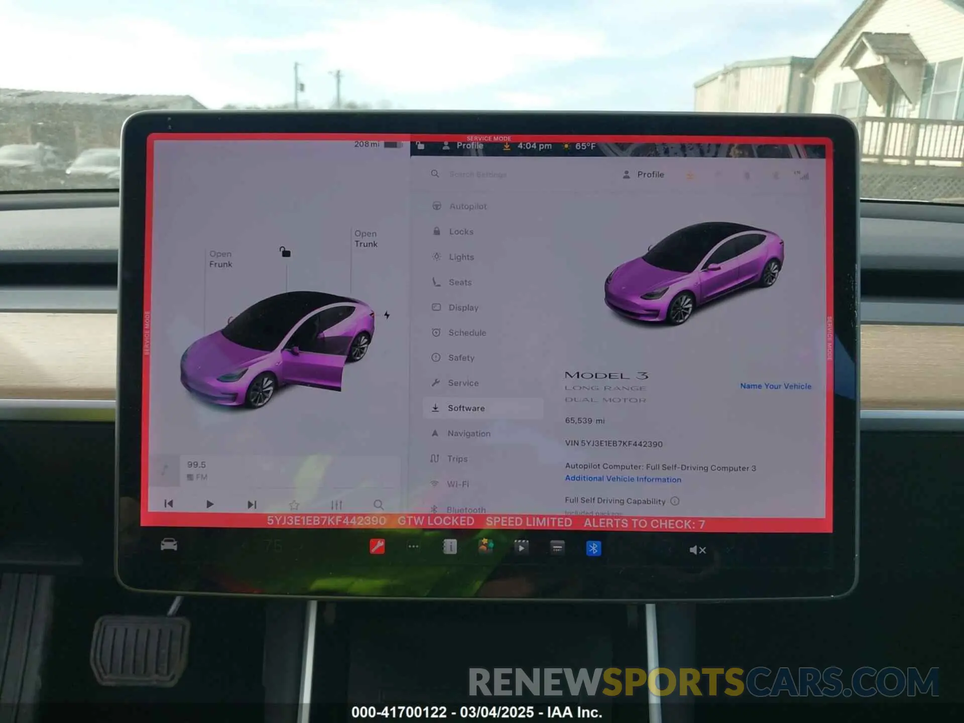 19 Photograph of a damaged car 5YJ3E1EB7KF442390 TESLA MODEL 3 2019