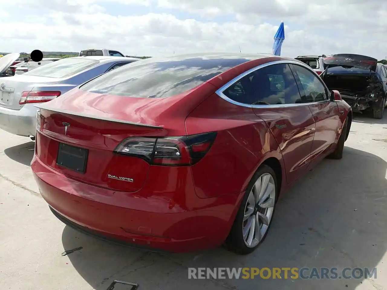 4 Photograph of a damaged car 5YJ3E1EB7KF447086 TESLA MODEL 3 2019