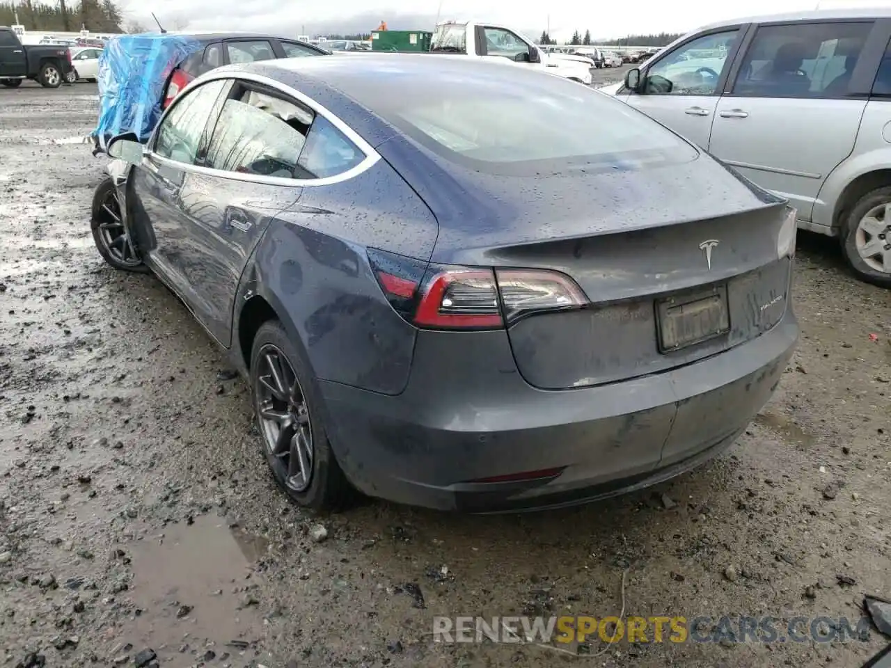 3 Photograph of a damaged car 5YJ3E1EB7KF451980 TESLA MODEL 3 2019