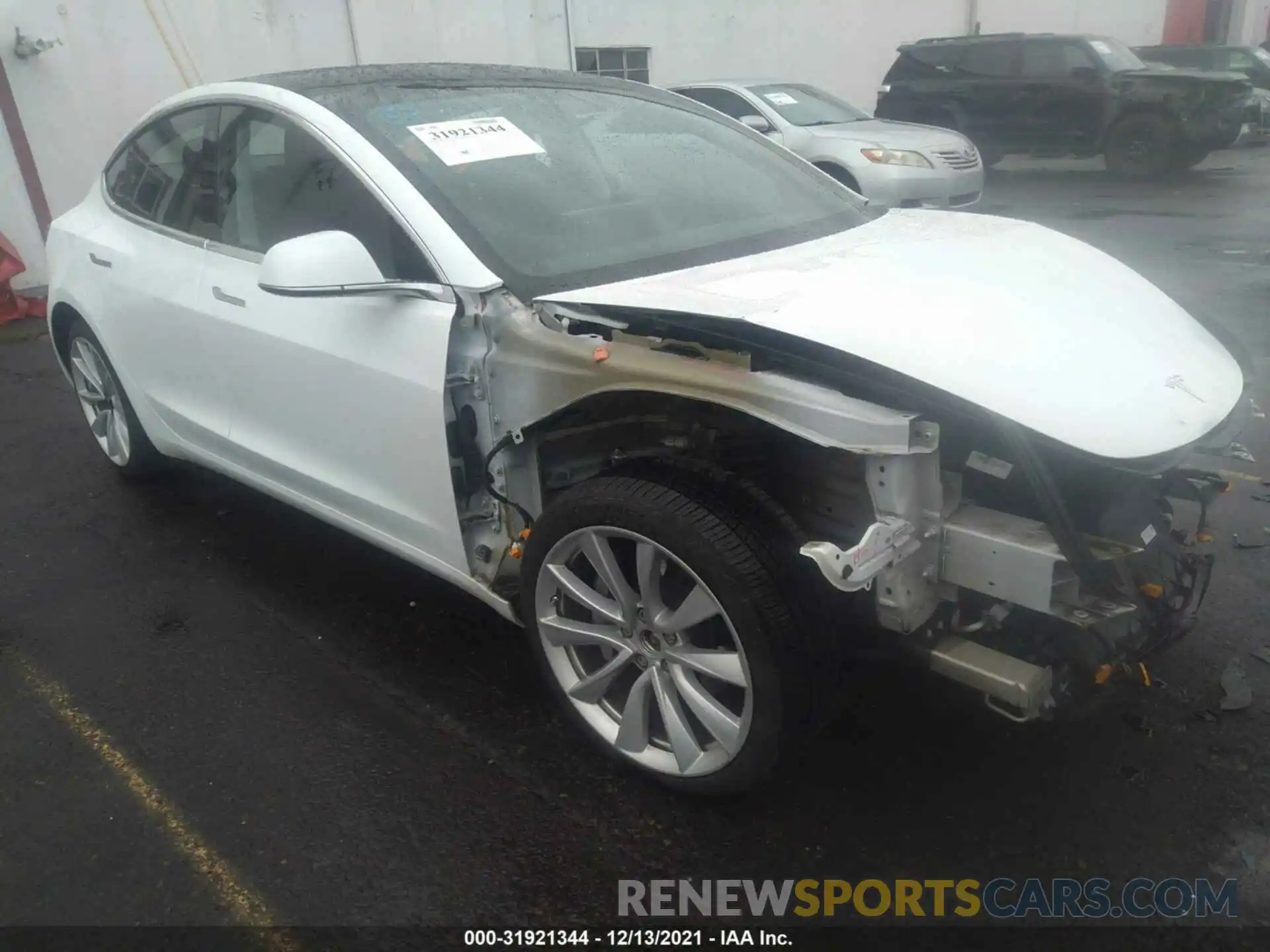 1 Photograph of a damaged car 5YJ3E1EB7KF453292 TESLA MODEL 3 2019