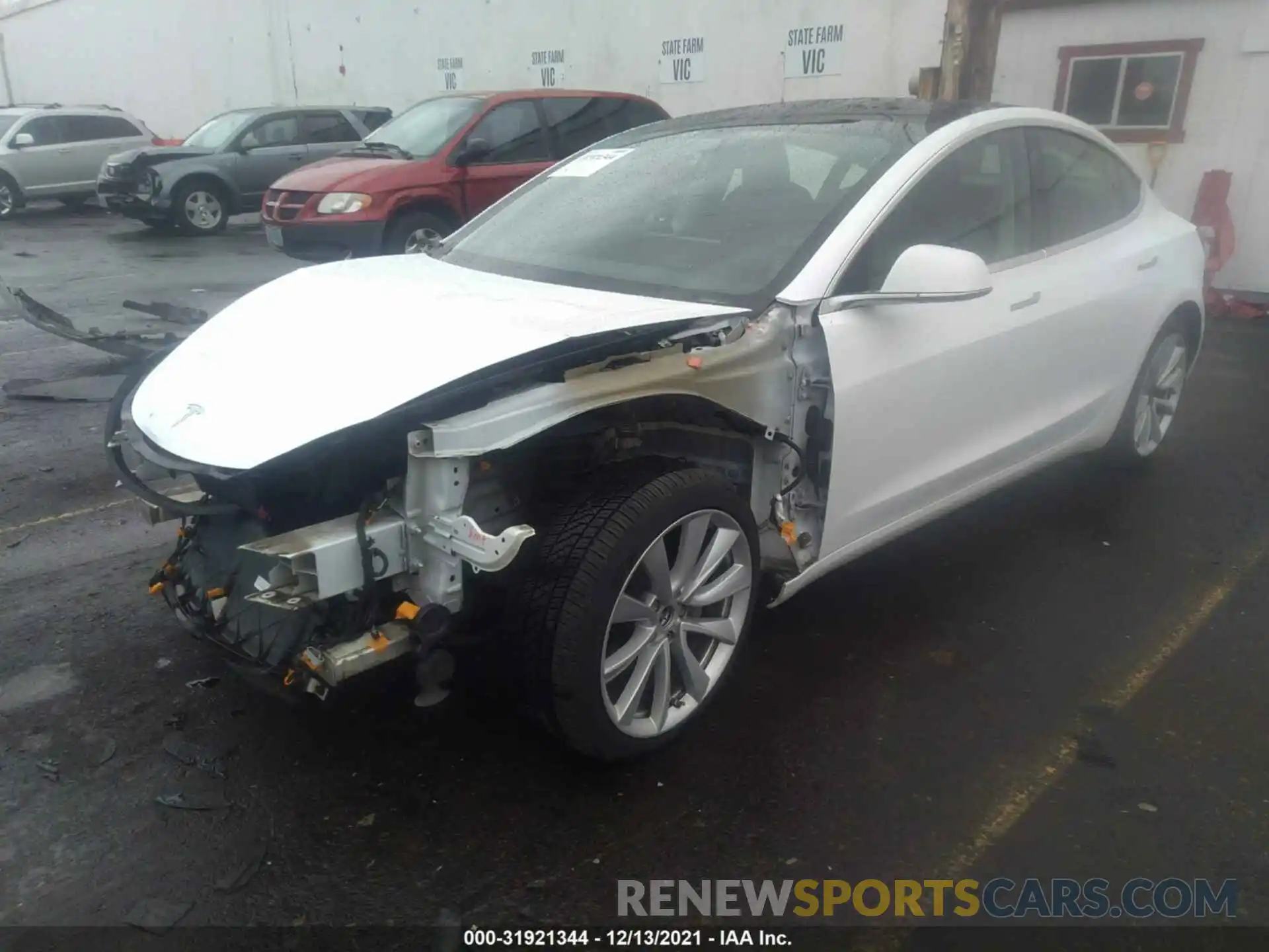 2 Photograph of a damaged car 5YJ3E1EB7KF453292 TESLA MODEL 3 2019