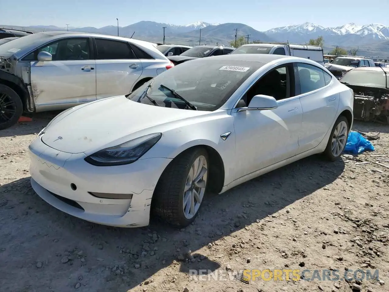 1 Photograph of a damaged car 5YJ3E1EB7KF453308 TESLA MODEL 3 2019