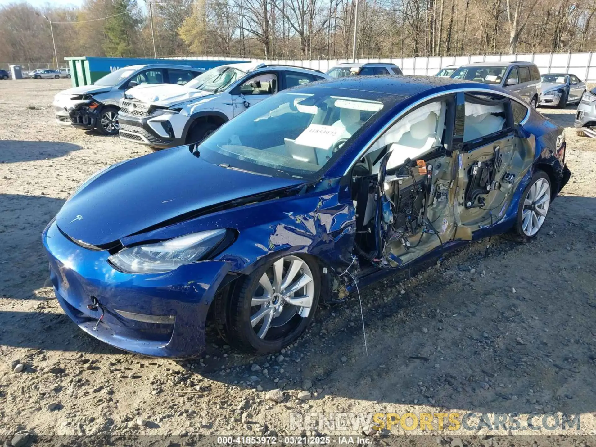 2 Photograph of a damaged car 5YJ3E1EB7KF454636 TESLA MODEL 3 2019