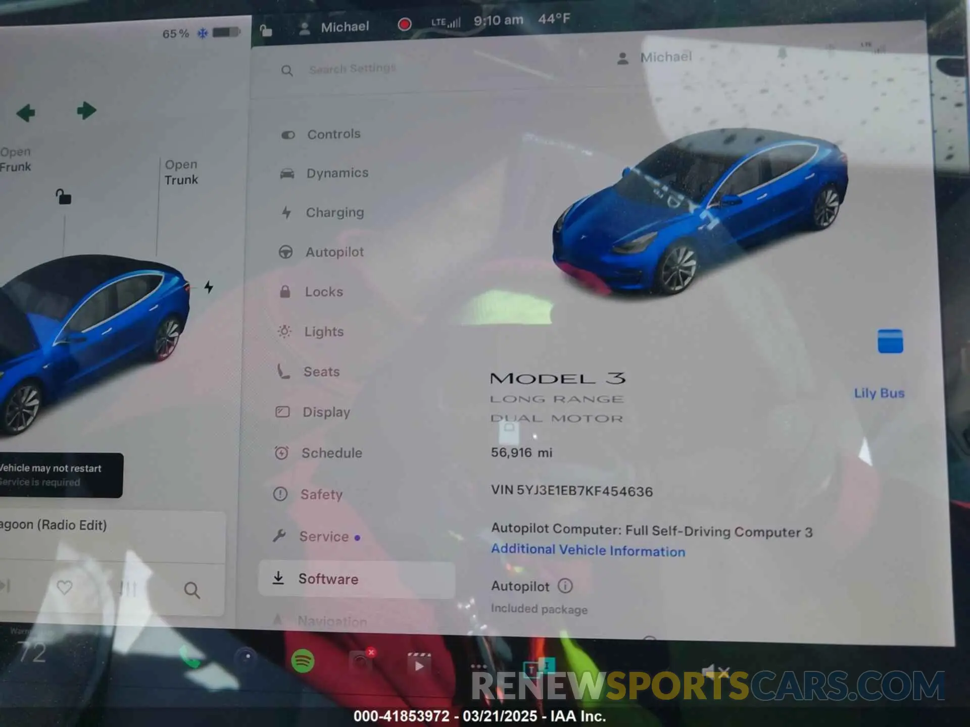 7 Photograph of a damaged car 5YJ3E1EB7KF454636 TESLA MODEL 3 2019