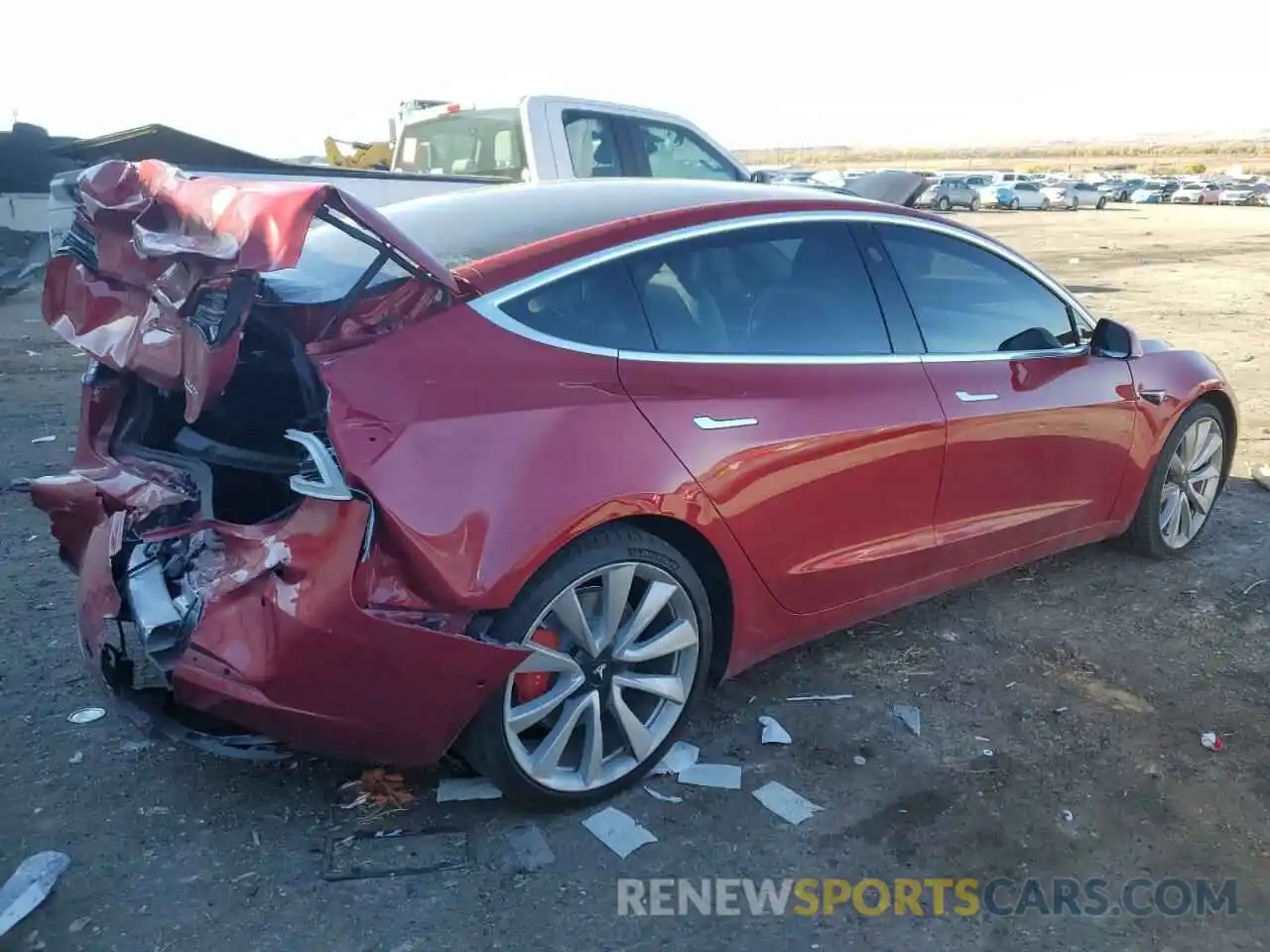 3 Photograph of a damaged car 5YJ3E1EB7KF454894 TESLA MODEL 3 2019