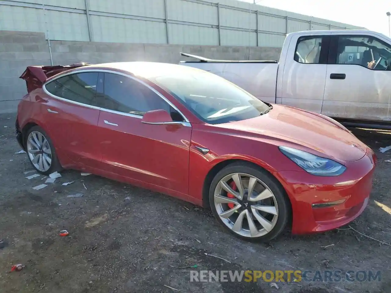 4 Photograph of a damaged car 5YJ3E1EB7KF454894 TESLA MODEL 3 2019