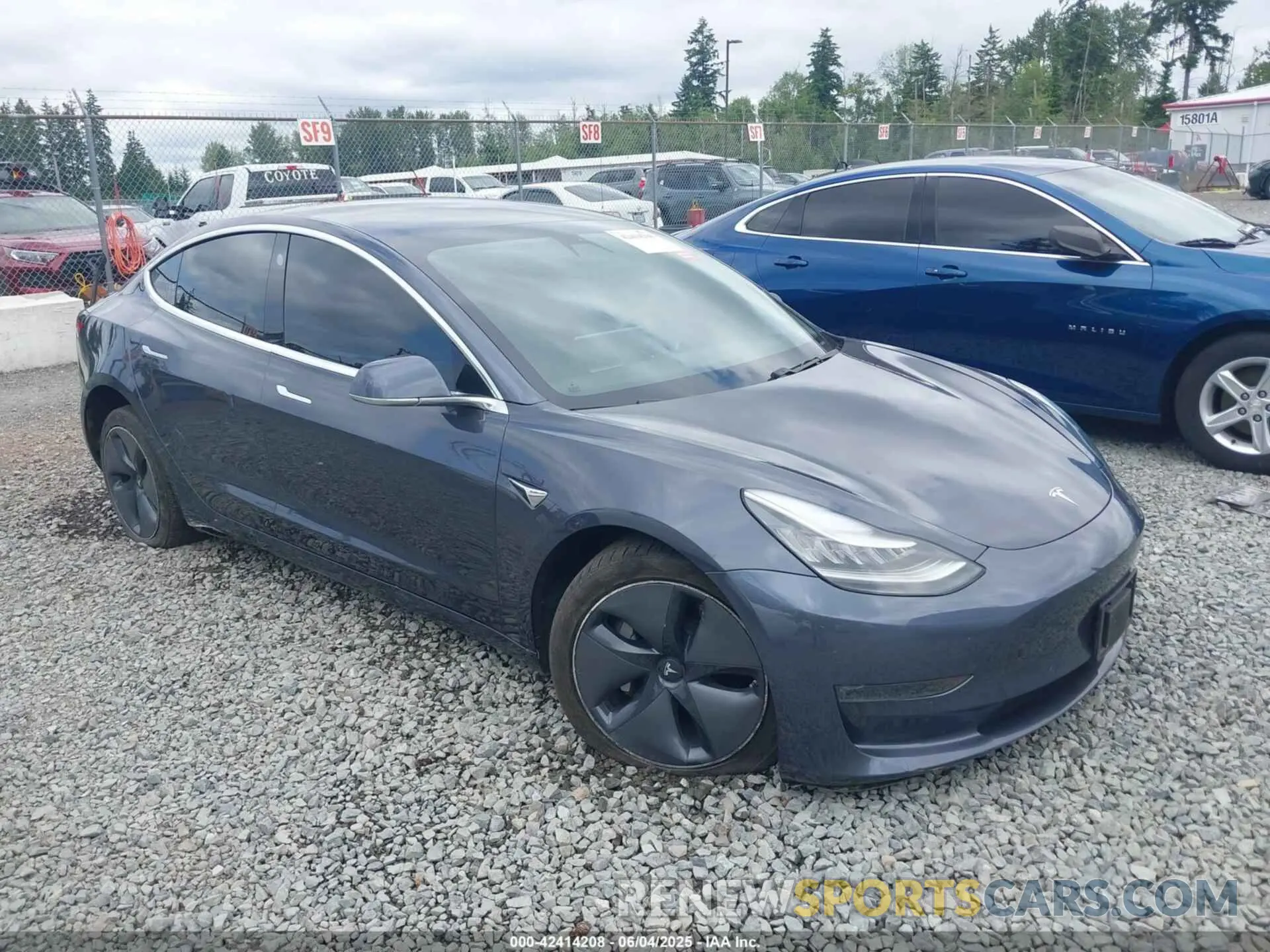 1 Photograph of a damaged car 5YJ3E1EB7KF482310 TESLA MODEL 3 2019