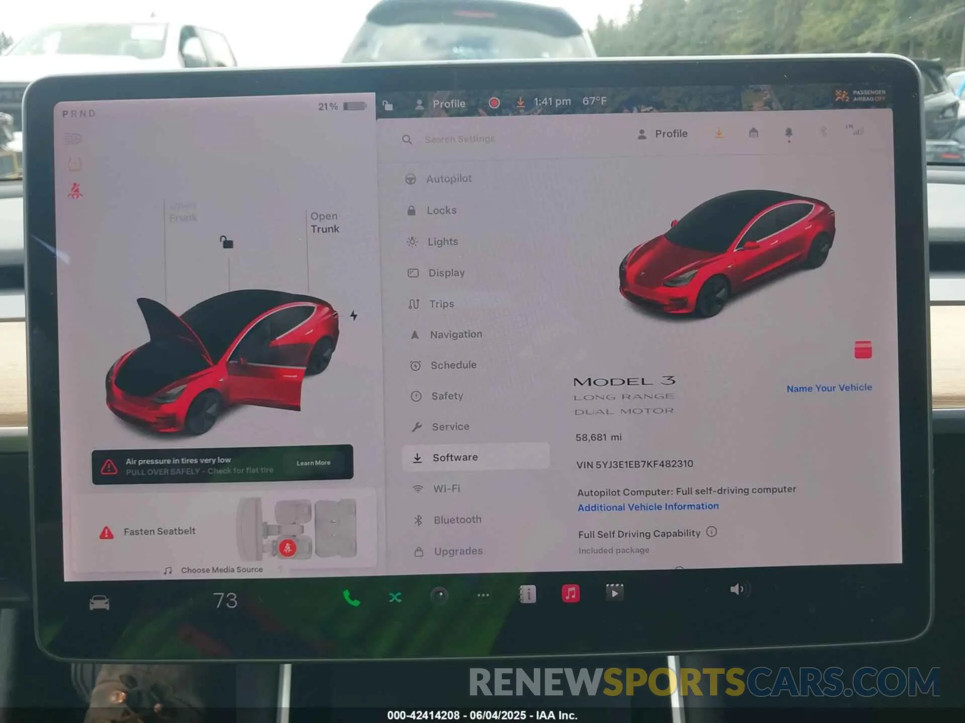 18 Photograph of a damaged car 5YJ3E1EB7KF482310 TESLA MODEL 3 2019