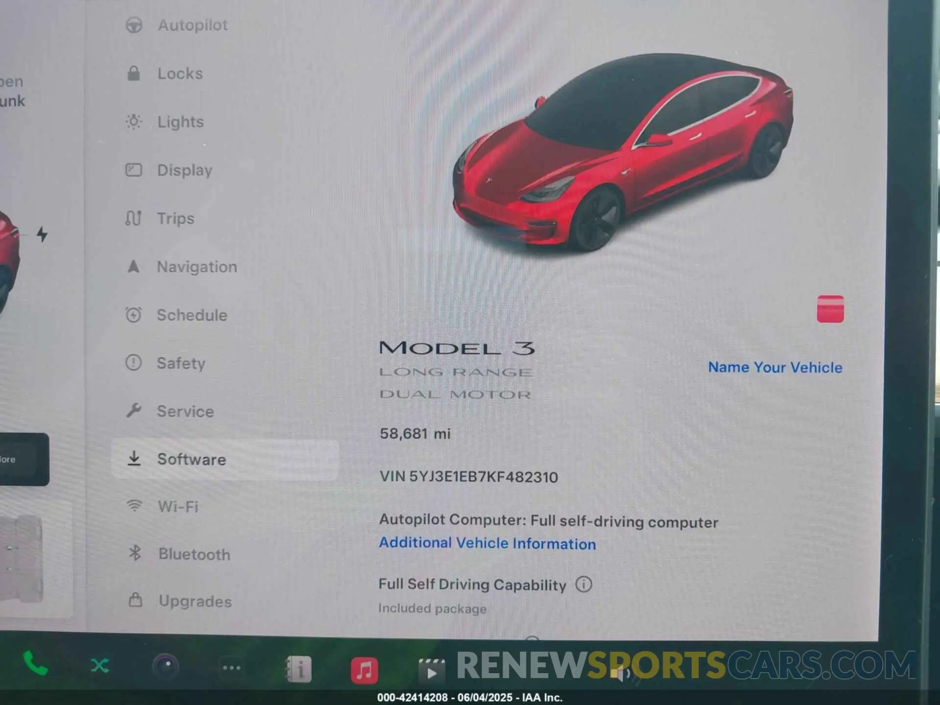 7 Photograph of a damaged car 5YJ3E1EB7KF482310 TESLA MODEL 3 2019