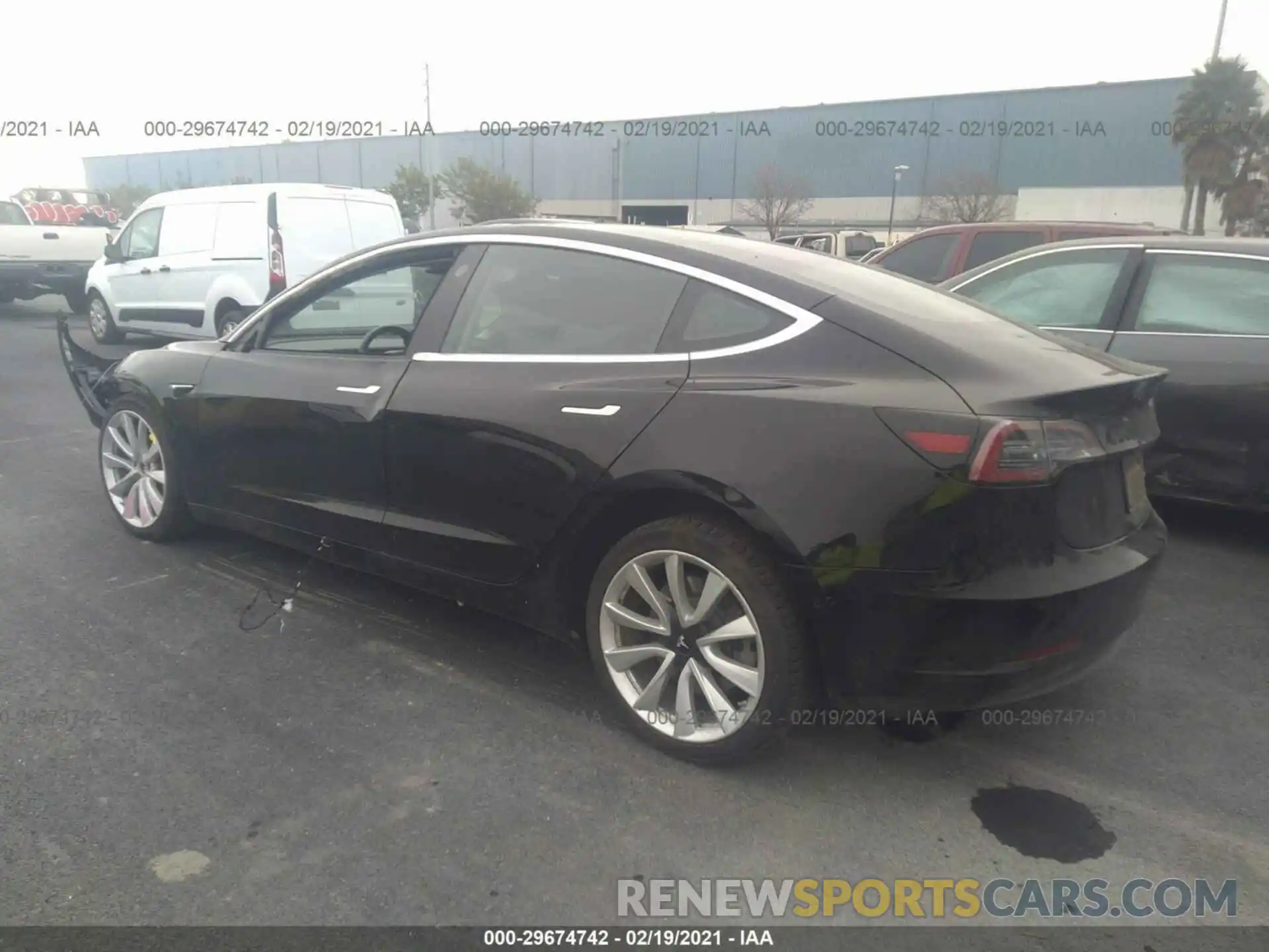 3 Photograph of a damaged car 5YJ3E1EB8KF191881 TESLA MODEL 3 2019