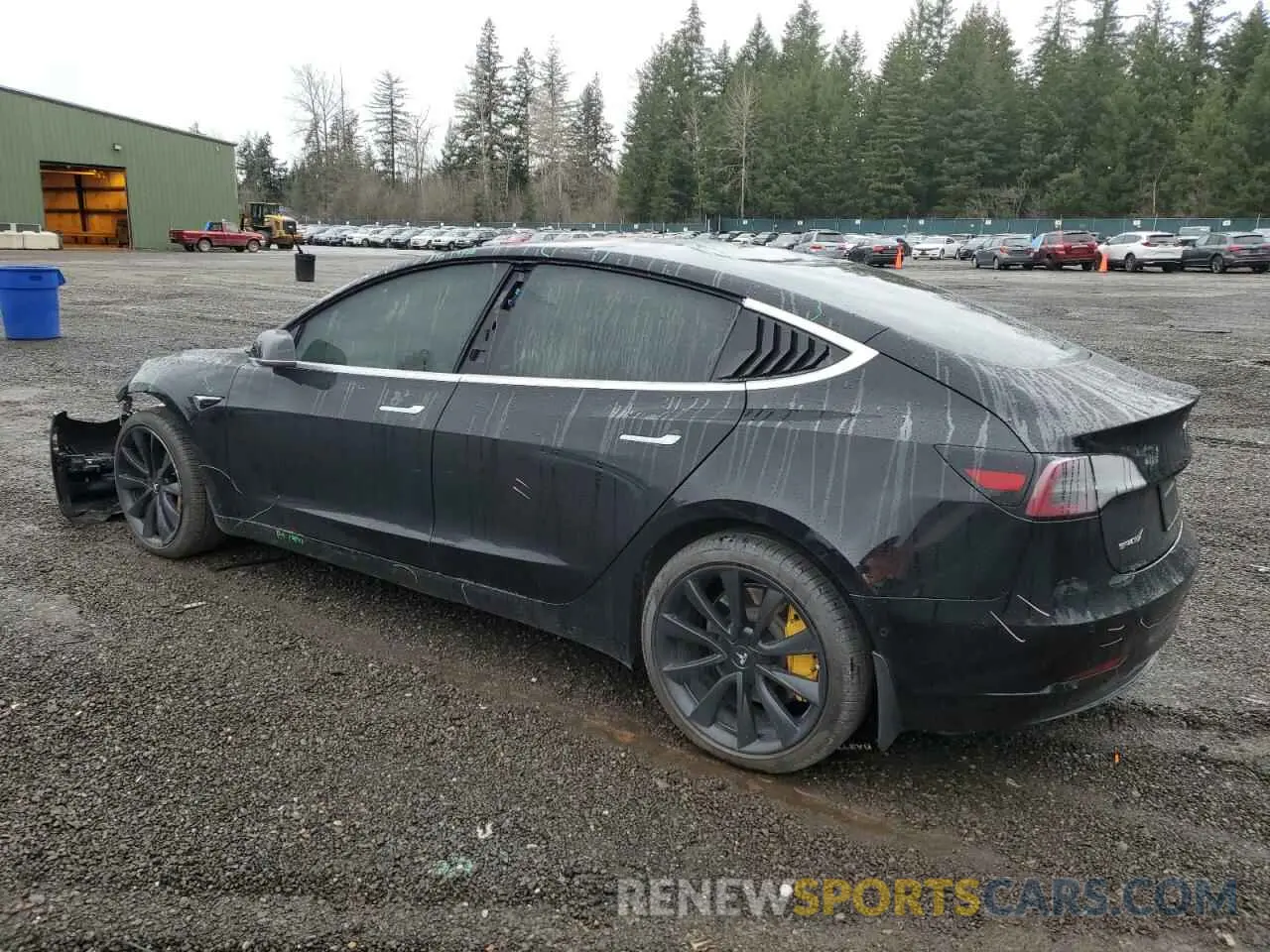 2 Photograph of a damaged car 5YJ3E1EB8KF192464 TESLA MODEL 3 2019