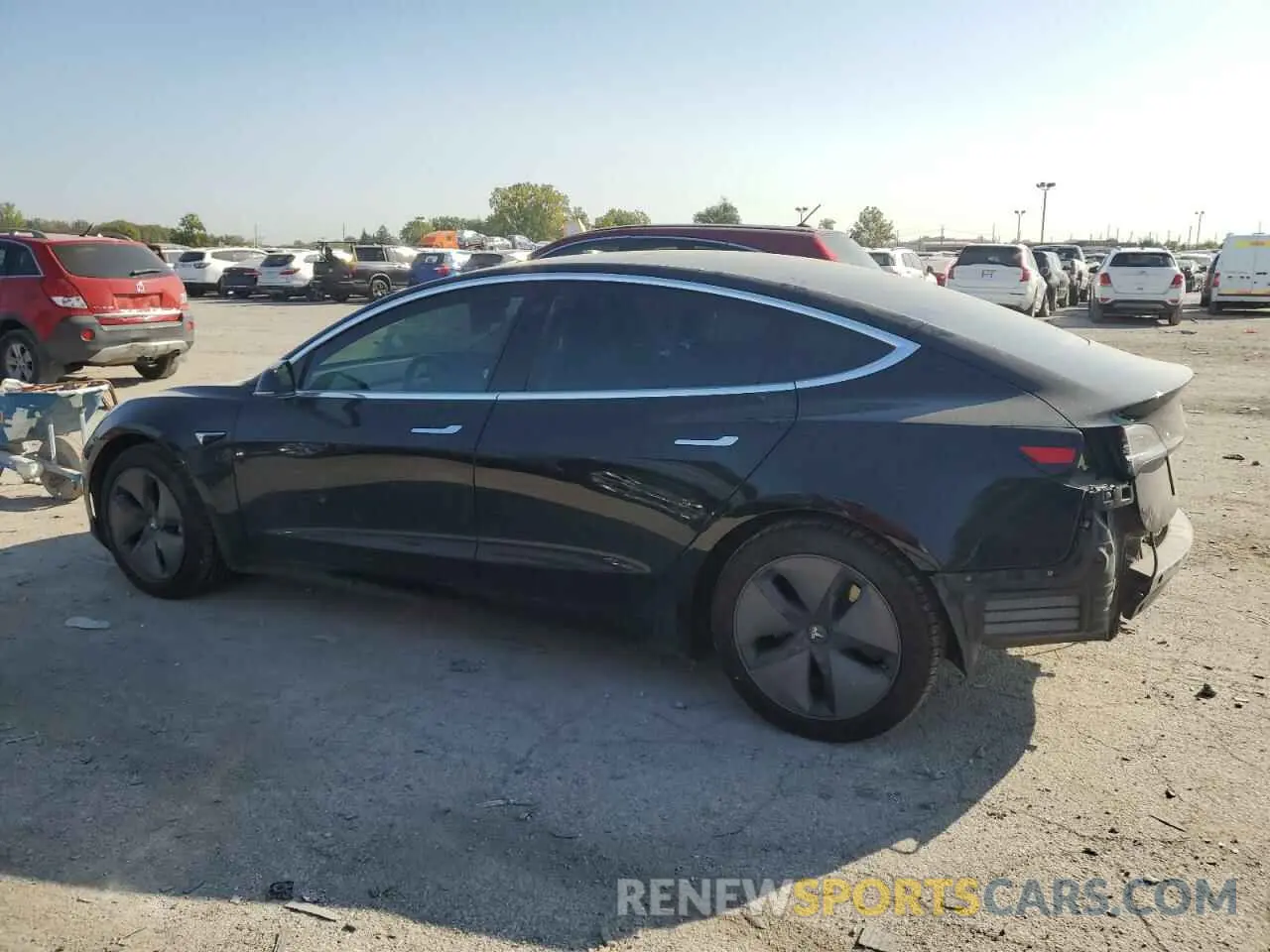 2 Photograph of a damaged car 5YJ3E1EB8KF197194 TESLA MODEL 3 2019