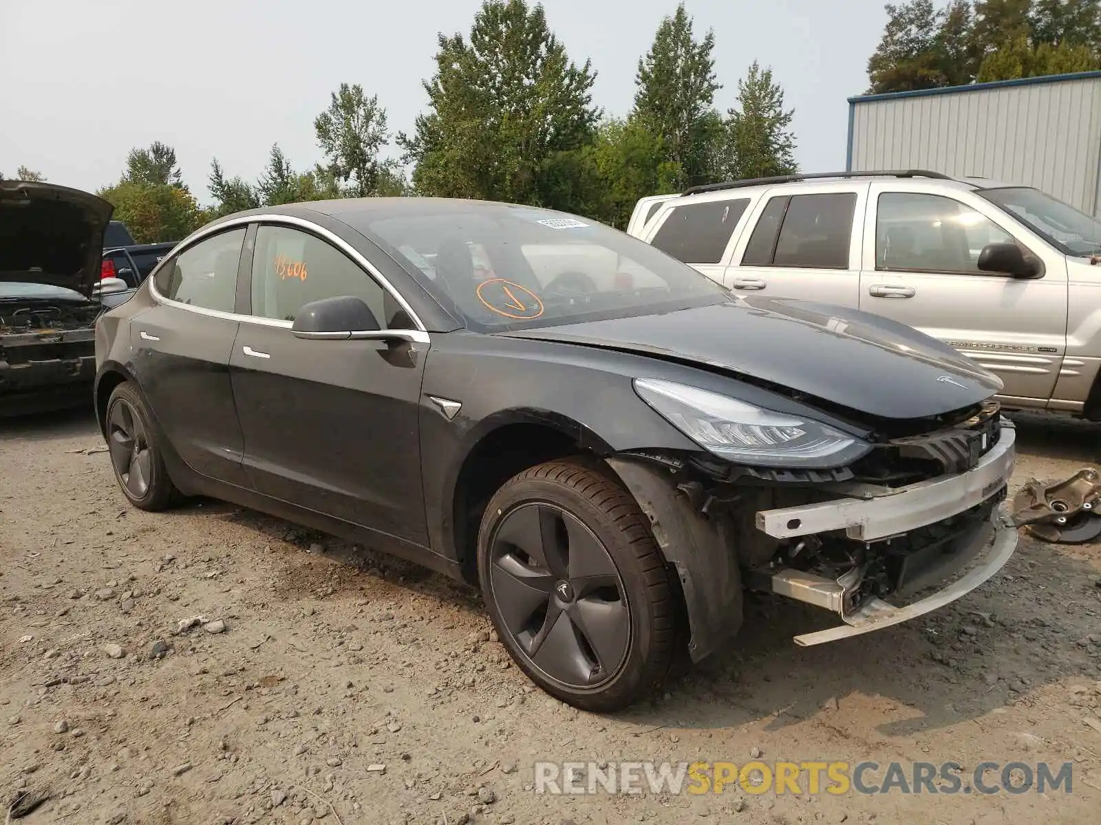 1 Photograph of a damaged car 5YJ3E1EB8KF199169 TESLA MODEL 3 2019