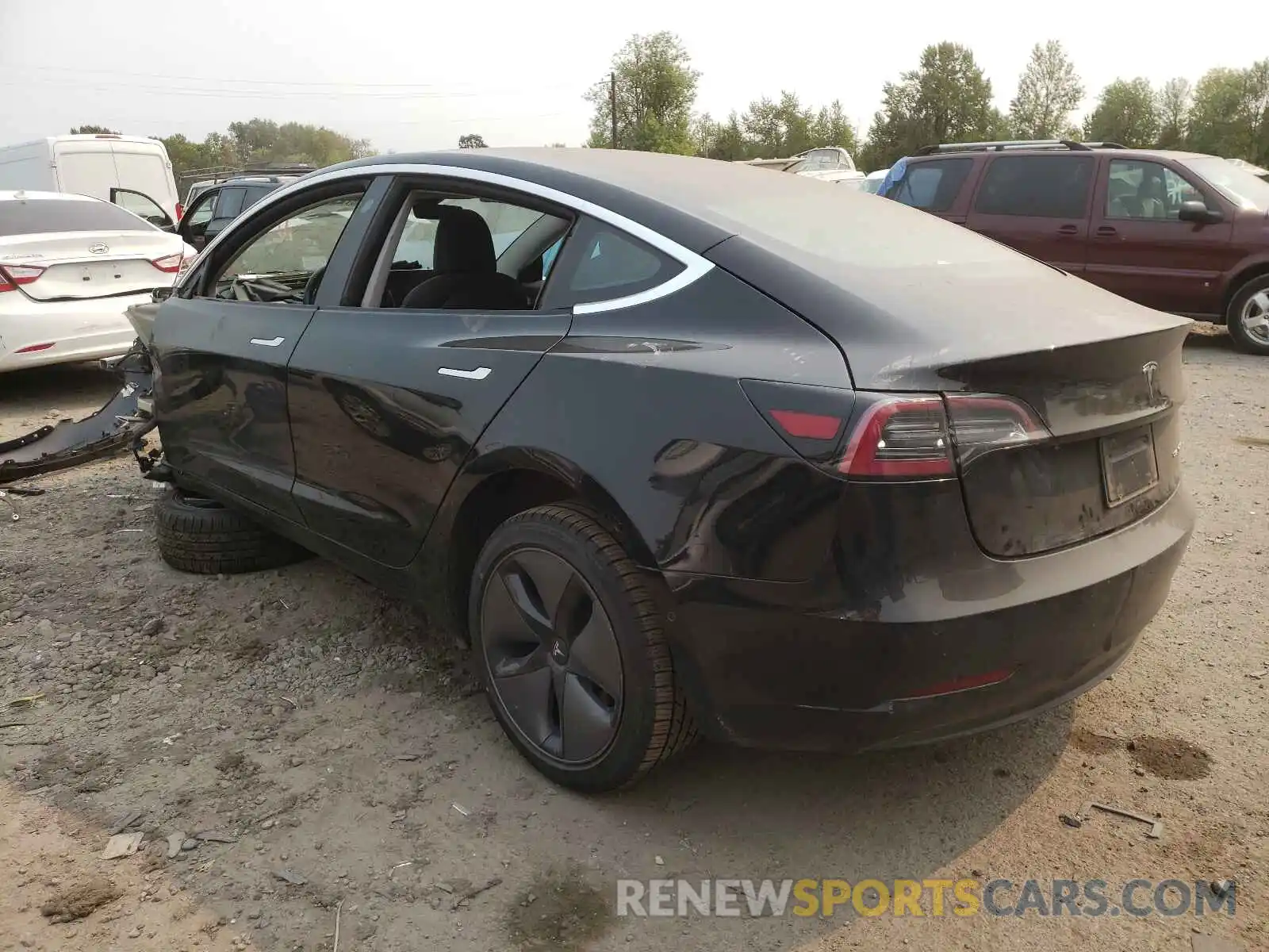 3 Photograph of a damaged car 5YJ3E1EB8KF199169 TESLA MODEL 3 2019