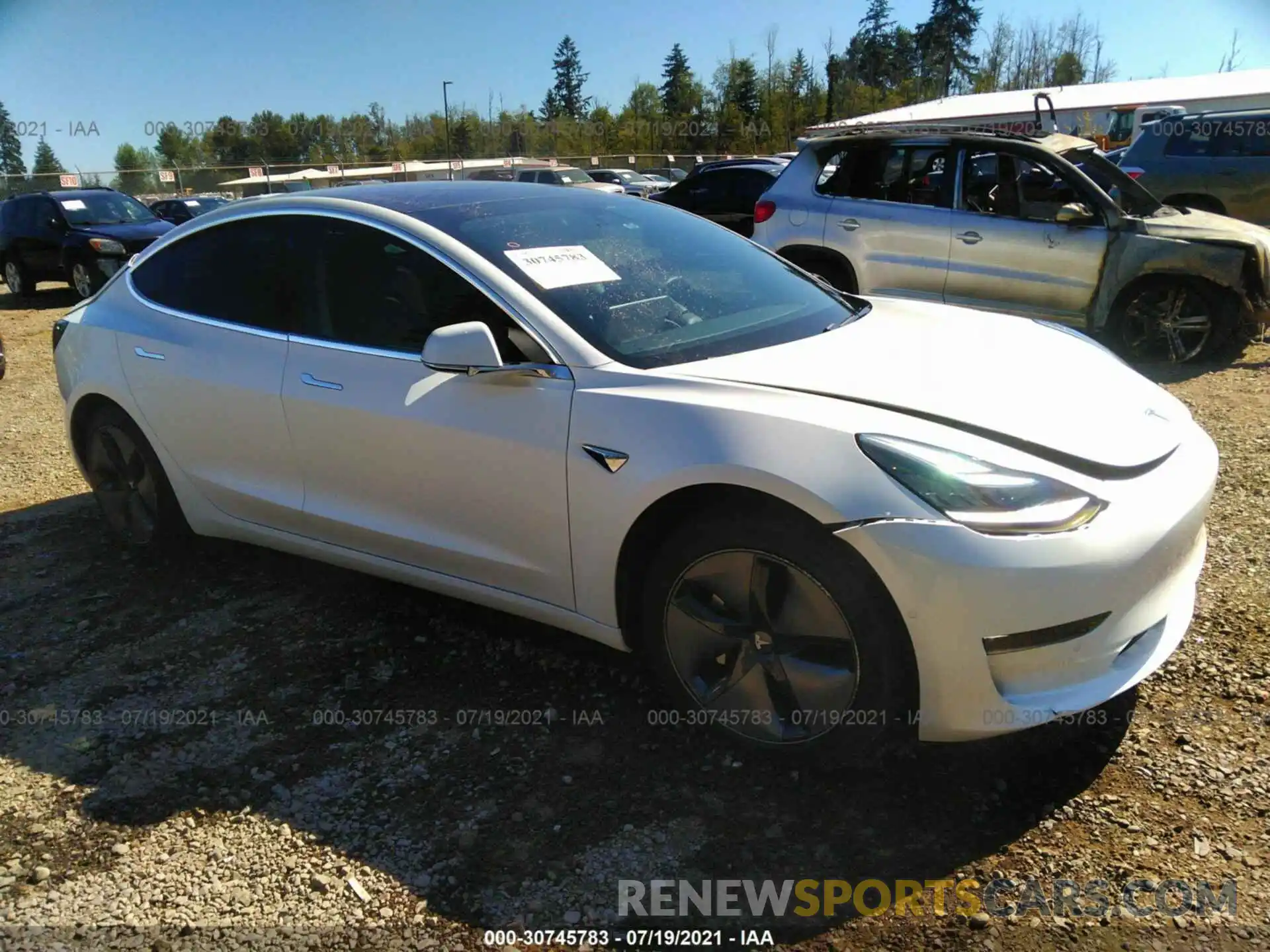 1 Photograph of a damaged car 5YJ3E1EB8KF199639 TESLA MODEL 3 2019