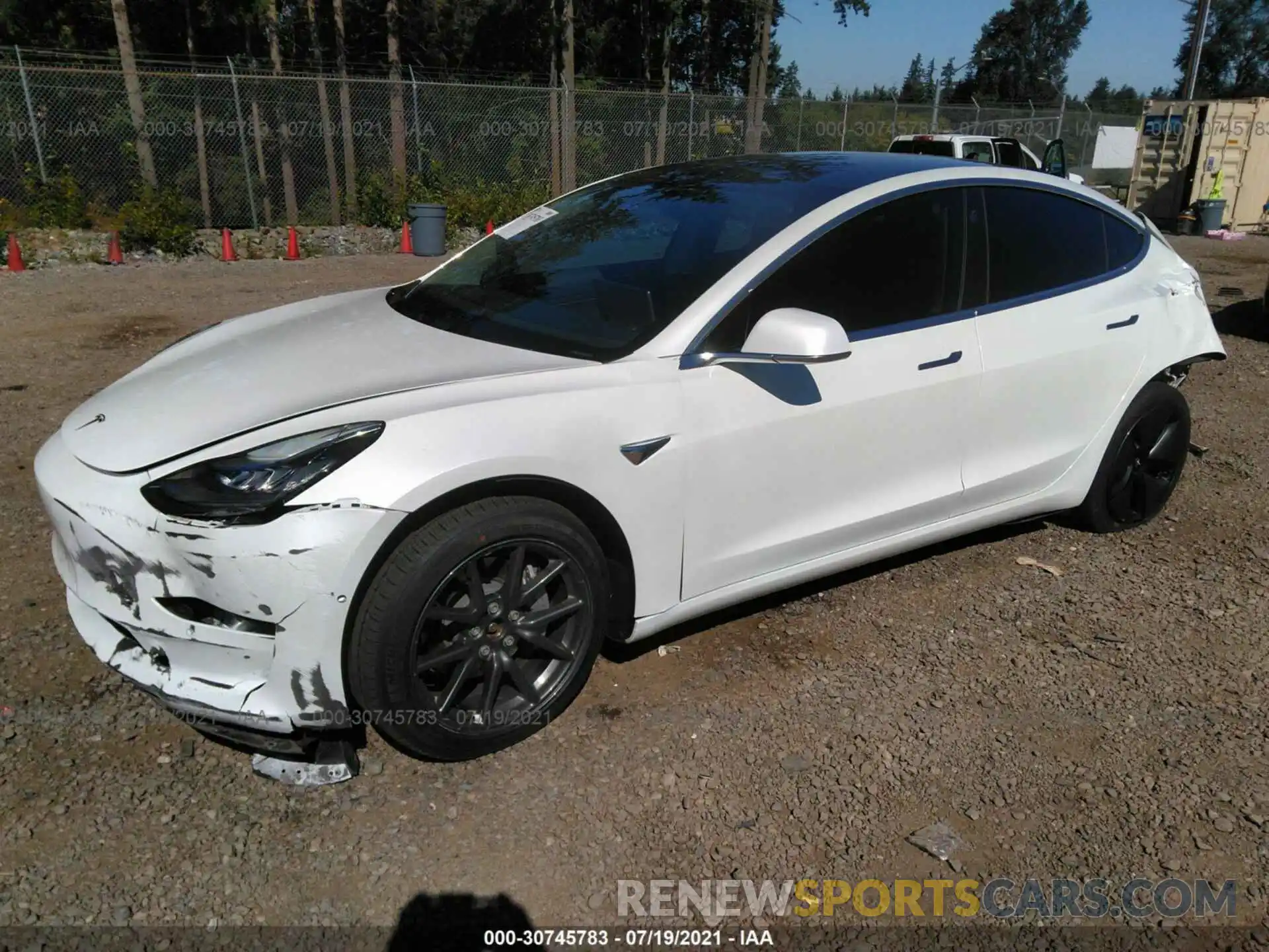 2 Photograph of a damaged car 5YJ3E1EB8KF199639 TESLA MODEL 3 2019