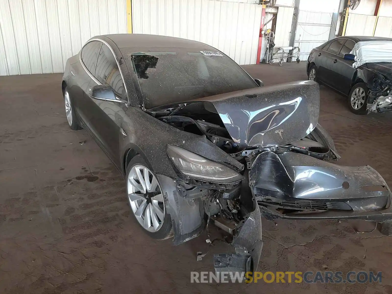 1 Photograph of a damaged car 5YJ3E1EB8KF205892 TESLA MODEL 3 2019