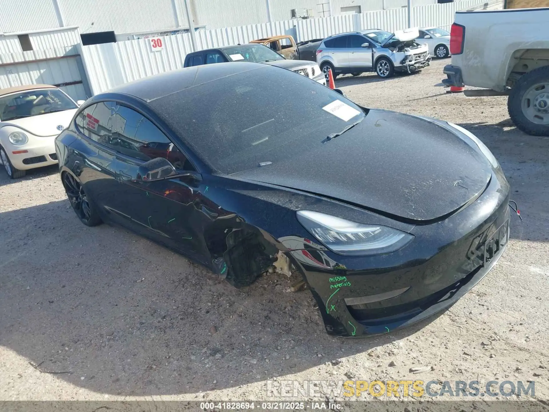 1 Photograph of a damaged car 5YJ3E1EB8KF208923 TESLA MODEL 3 2019