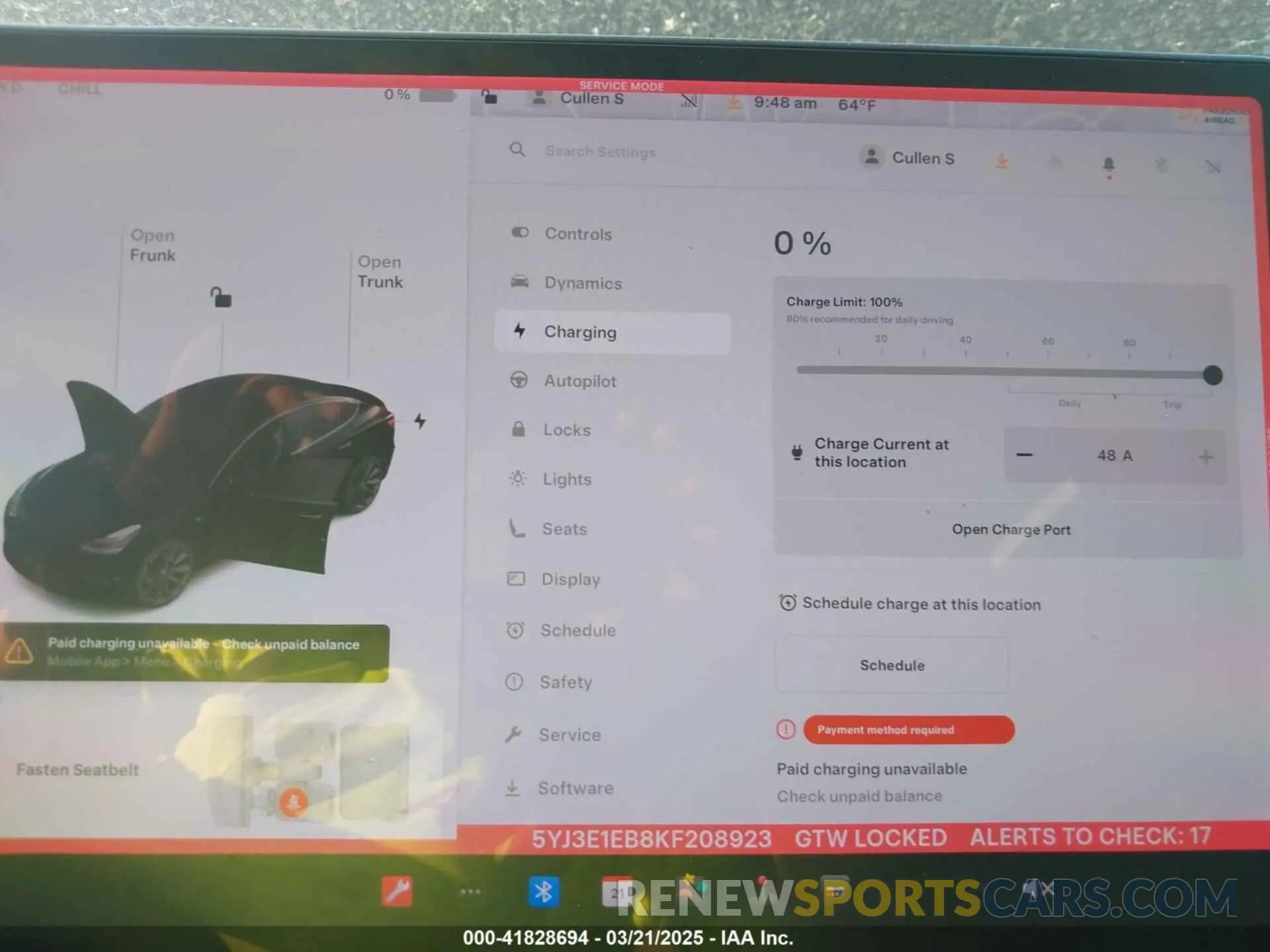 17 Photograph of a damaged car 5YJ3E1EB8KF208923 TESLA MODEL 3 2019