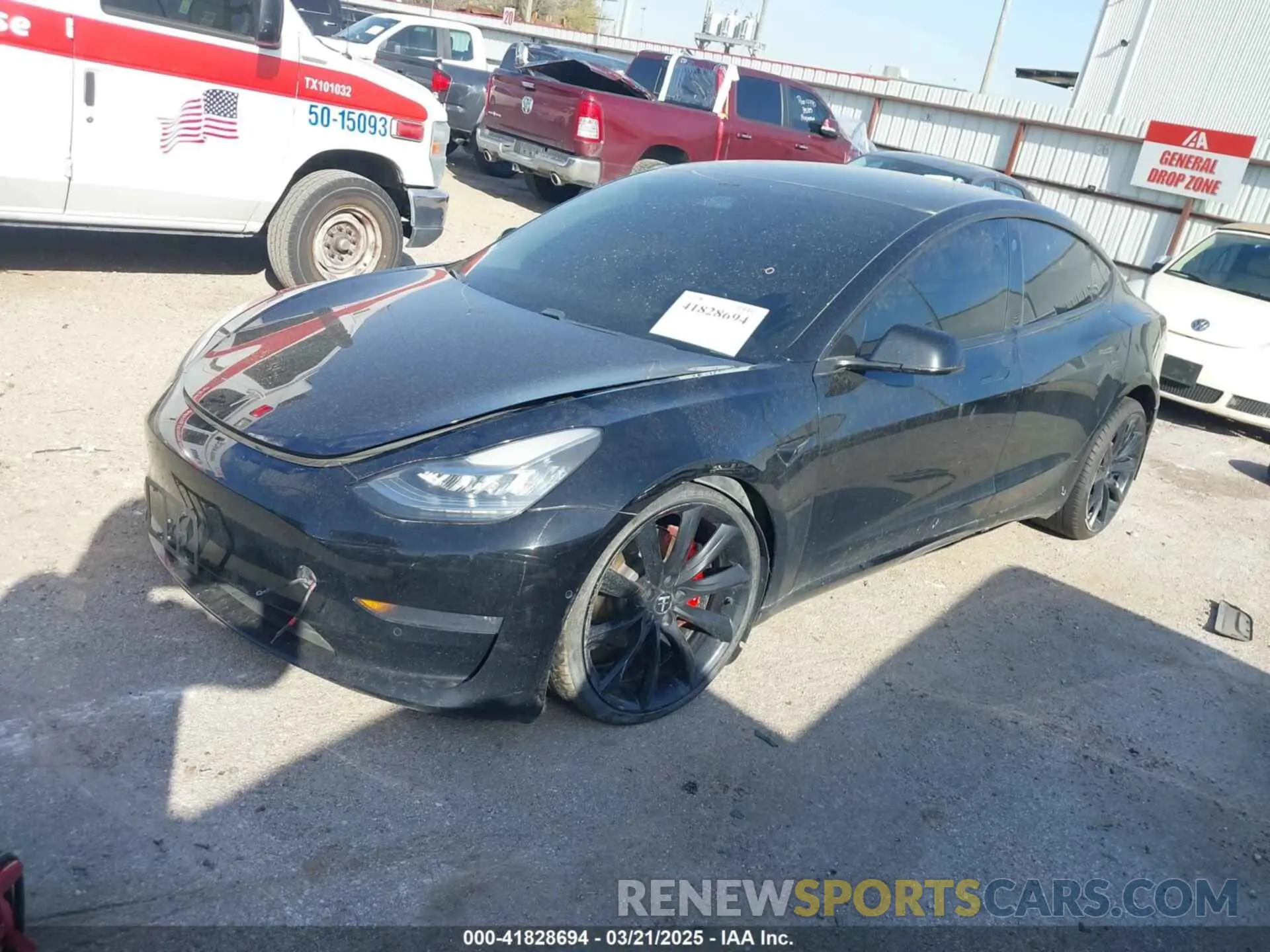 2 Photograph of a damaged car 5YJ3E1EB8KF208923 TESLA MODEL 3 2019