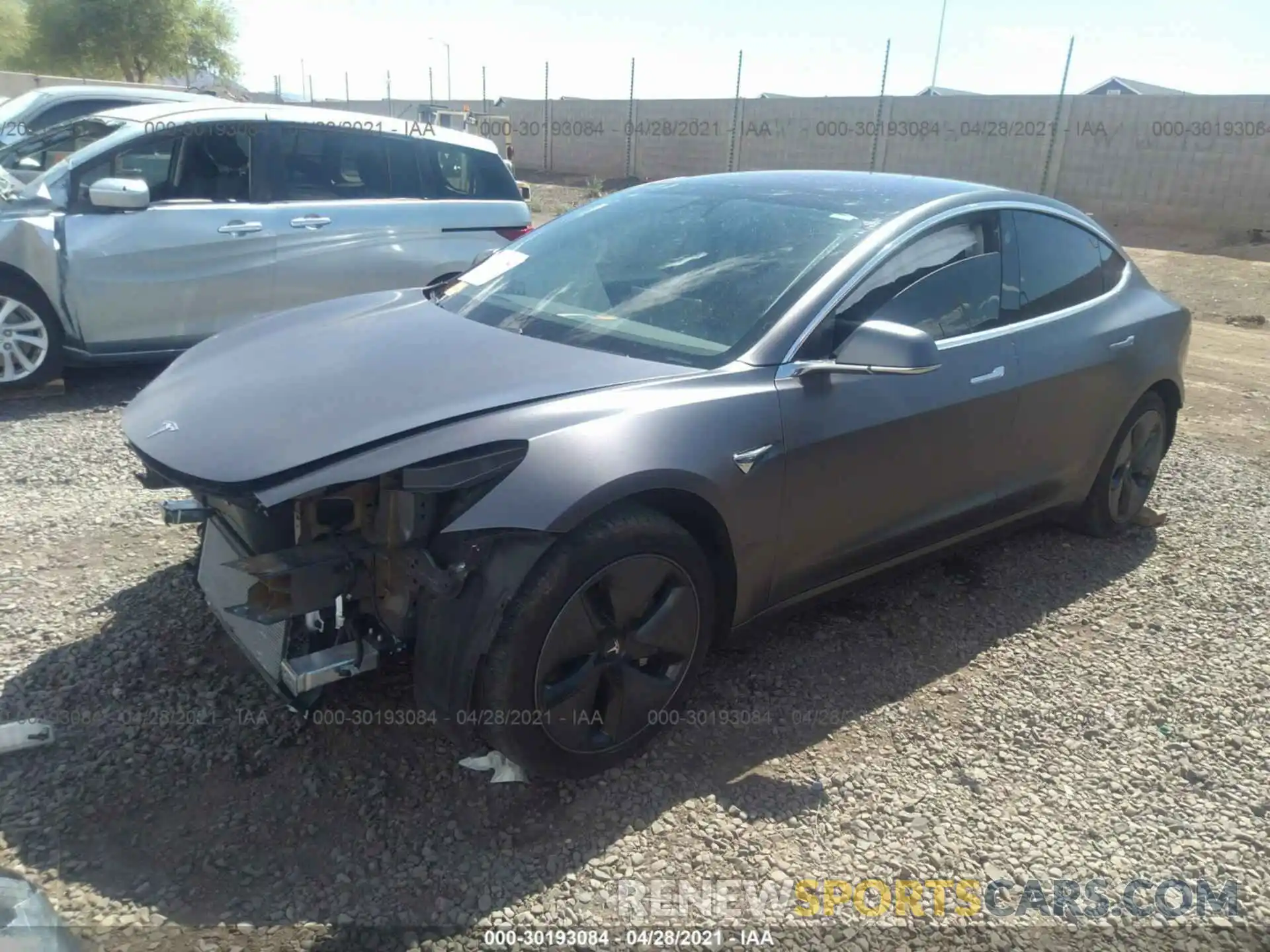 2 Photograph of a damaged car 5YJ3E1EB8KF209599 TESLA MODEL 3 2019