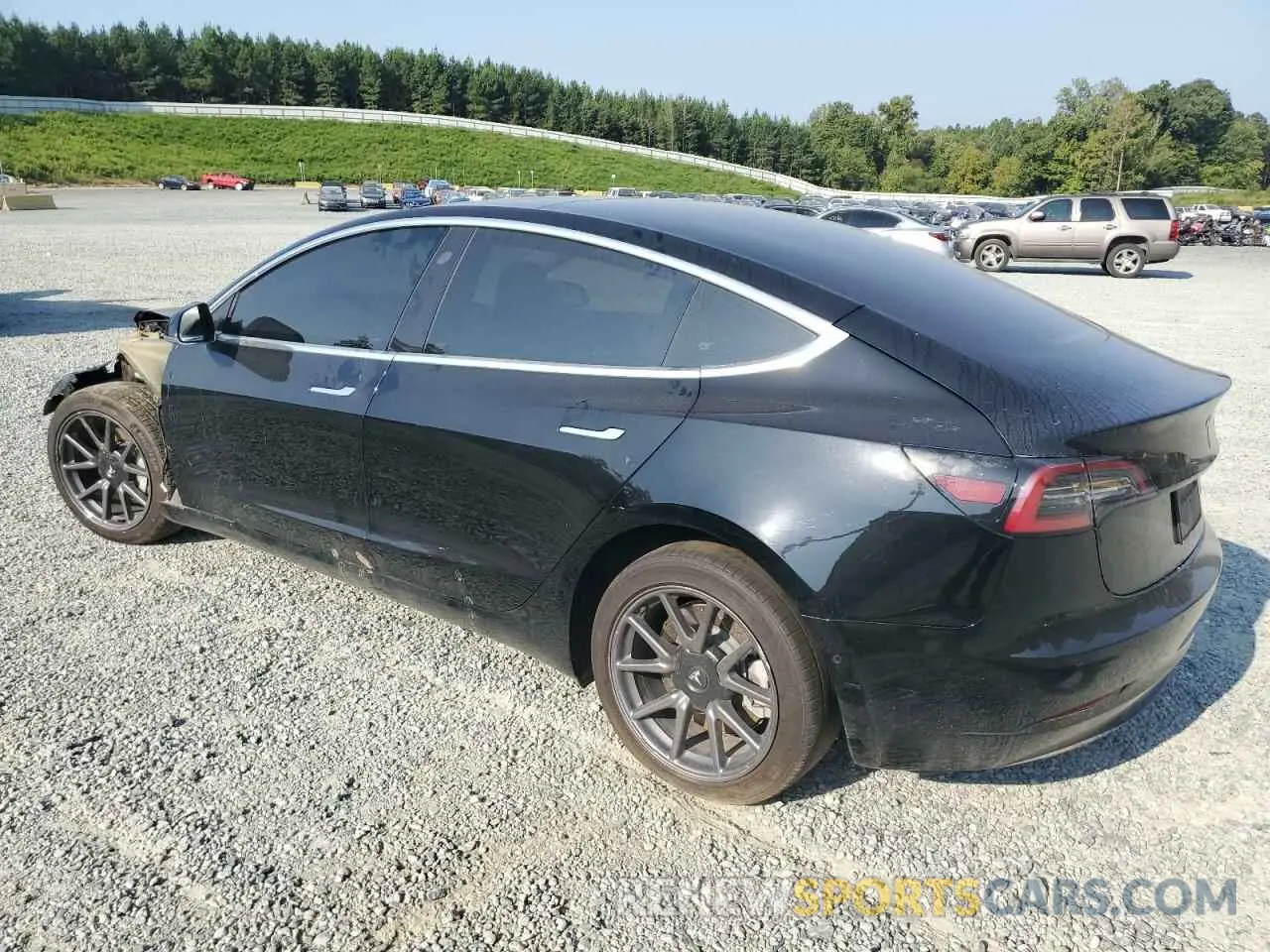 2 Photograph of a damaged car 5YJ3E1EB8KF385567 TESLA MODEL 3 2019