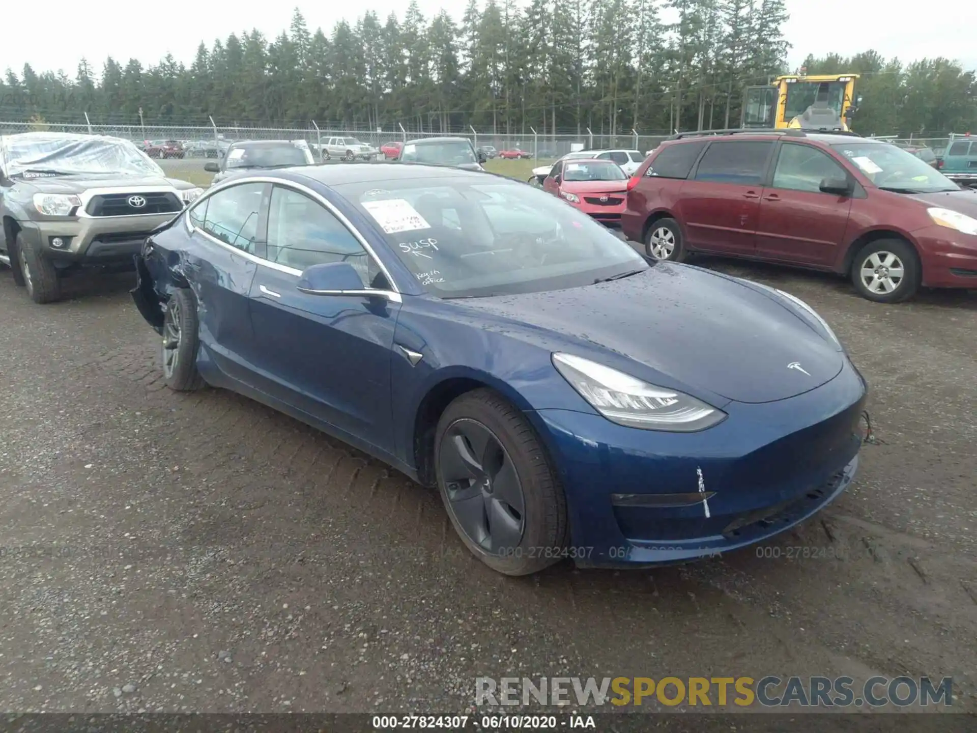 1 Photograph of a damaged car 5YJ3E1EB8KF387805 TESLA MODEL 3 2019