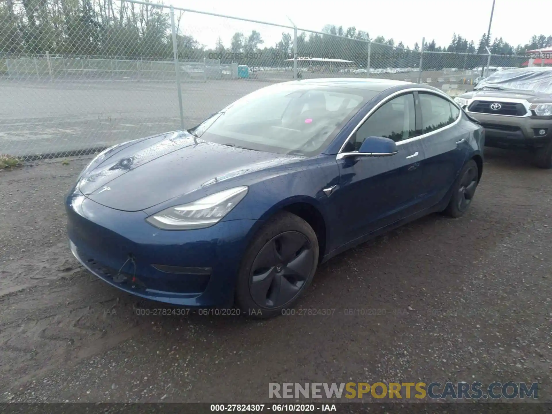 2 Photograph of a damaged car 5YJ3E1EB8KF387805 TESLA MODEL 3 2019