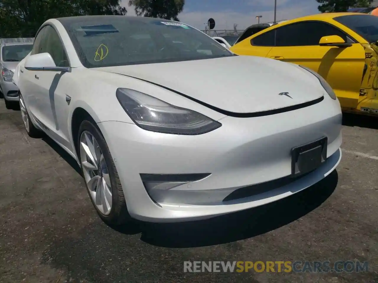 1 Photograph of a damaged car 5YJ3E1EB8KF392227 TESLA MODEL 3 2019