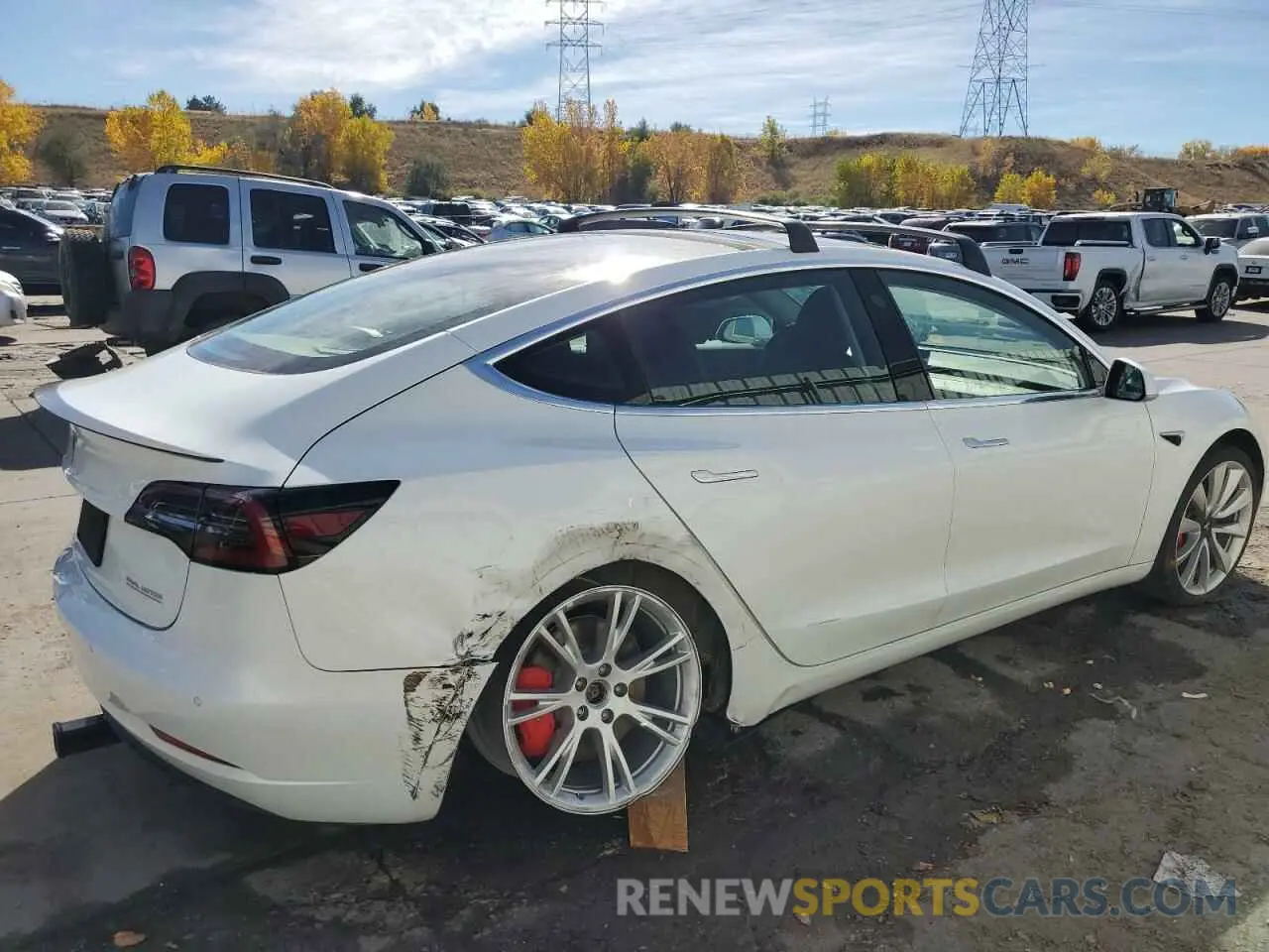 3 Photograph of a damaged car 5YJ3E1EB8KF393250 TESLA MODEL 3 2019