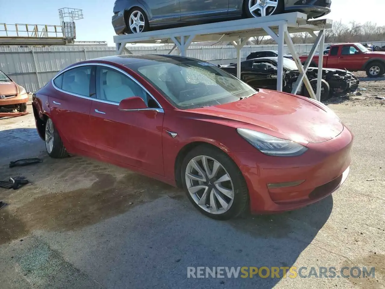 4 Photograph of a damaged car 5YJ3E1EB8KF406885 TESLA MODEL 3 2019