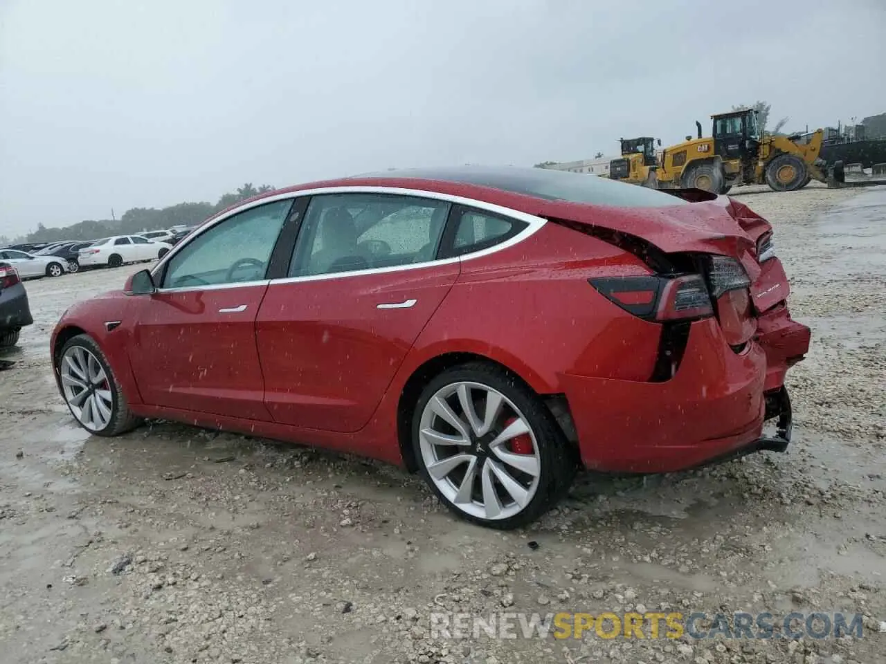 2 Photograph of a damaged car 5YJ3E1EB8KF422052 TESLA MODEL 3 2019